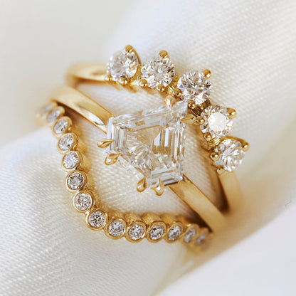 0.25 TCW Round Shaped Half Eternity Lab Grown Diamond Wedding Band