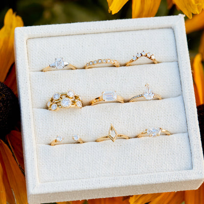 0.25 TCW Round Shaped Half Eternity Lab Grown Diamond Wedding Band