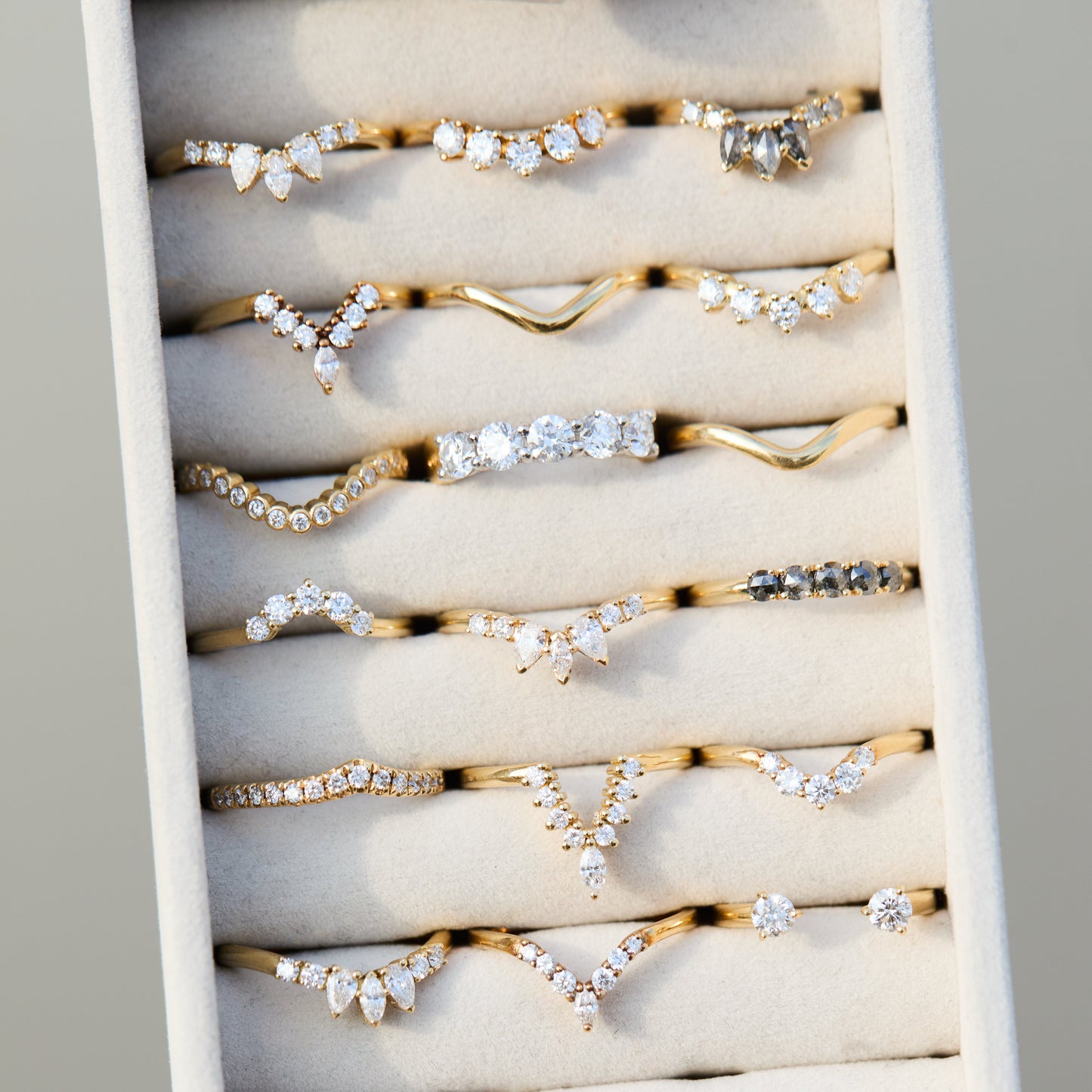 0.25 TCW Round Shaped Half Eternity Lab Grown Diamond Wedding Band