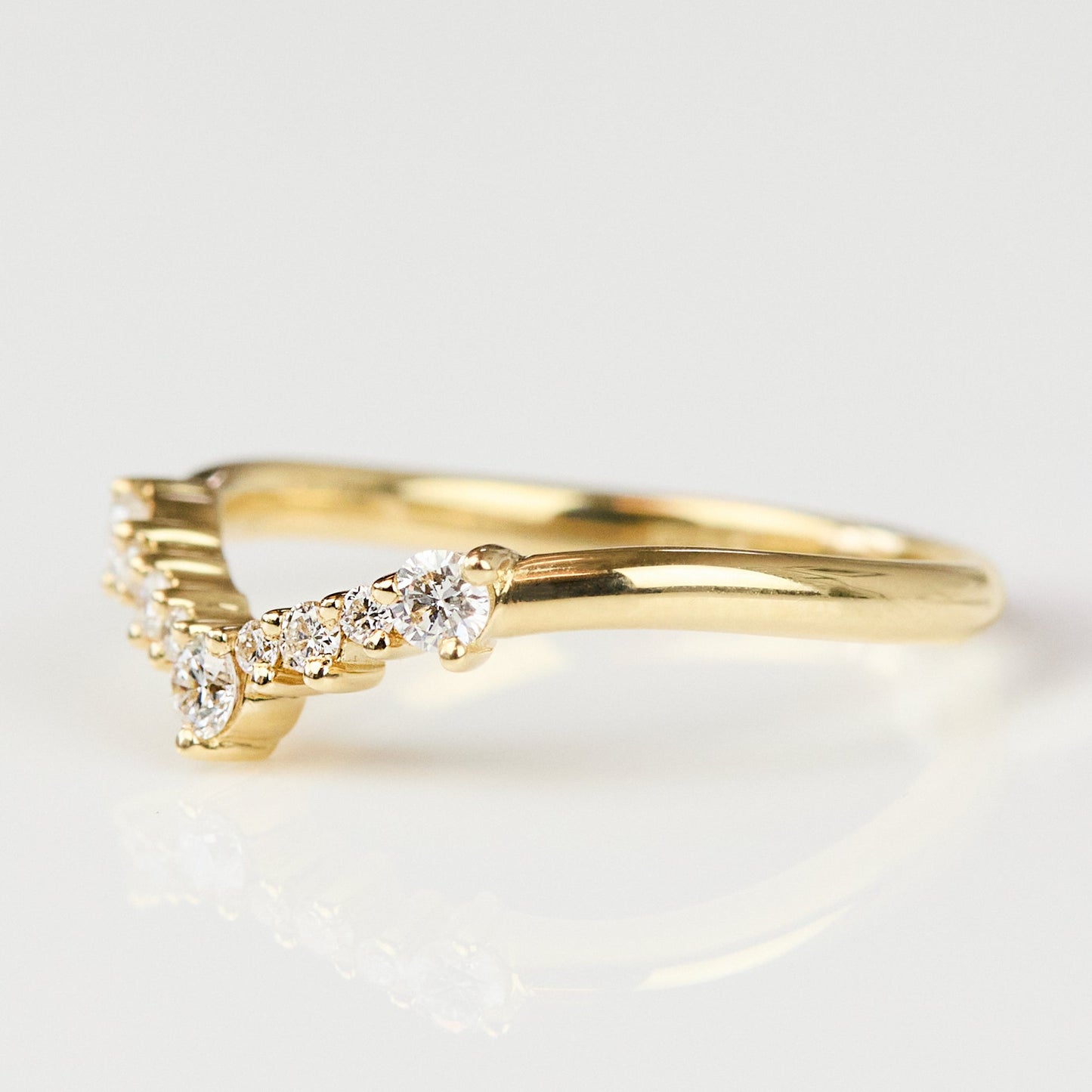 0.25 TCW Round Shaped Half Eternity Lab Grown Diamond Wedding Band