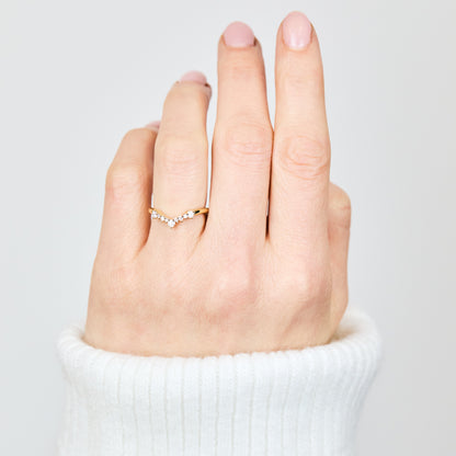 0.25 TCW Round Shaped Half Eternity Lab Grown Diamond Wedding Band