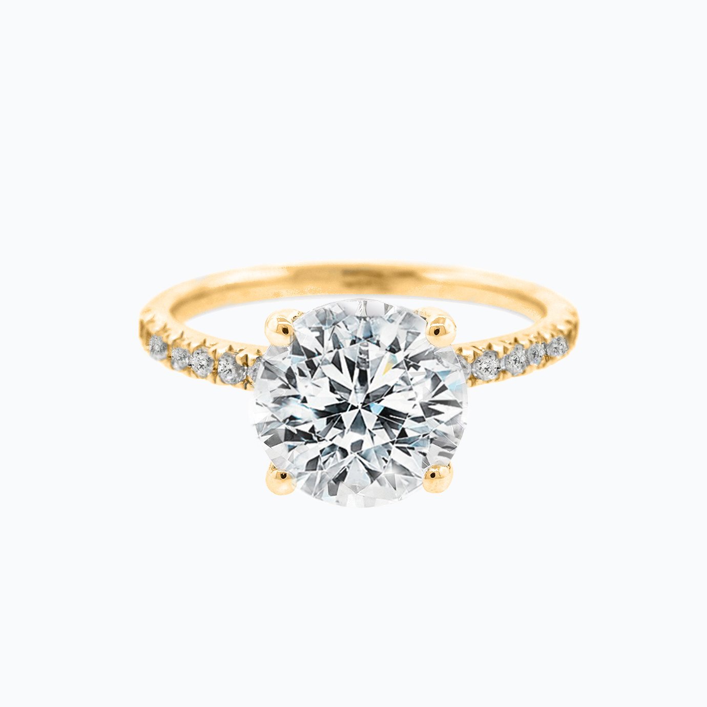 2.0 CT Round Hidden Halo CVD F/VS2 Diamond Engagement Ring 6