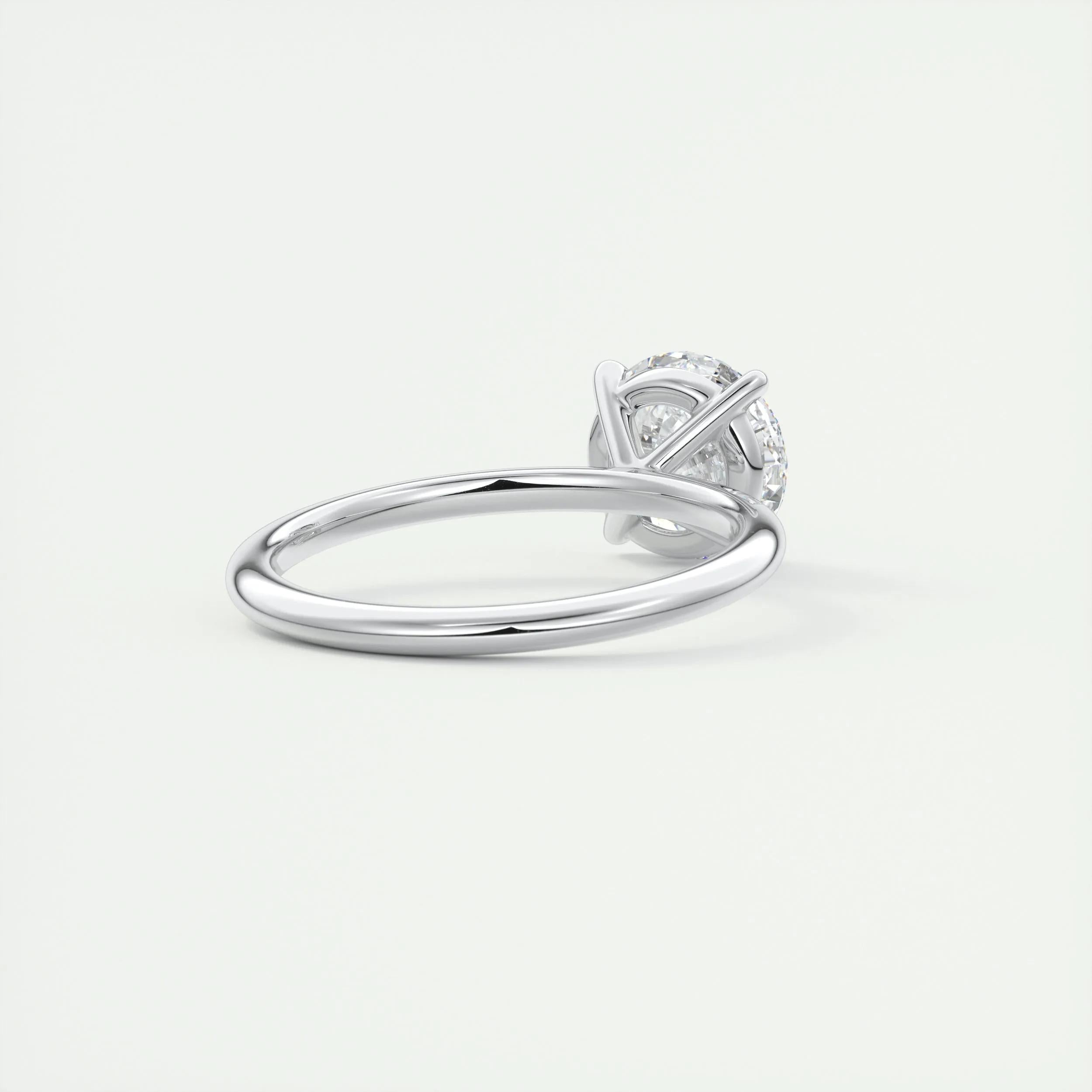 2.0 CT Round Cut Solitaire Moissanite Engagement Ring 3