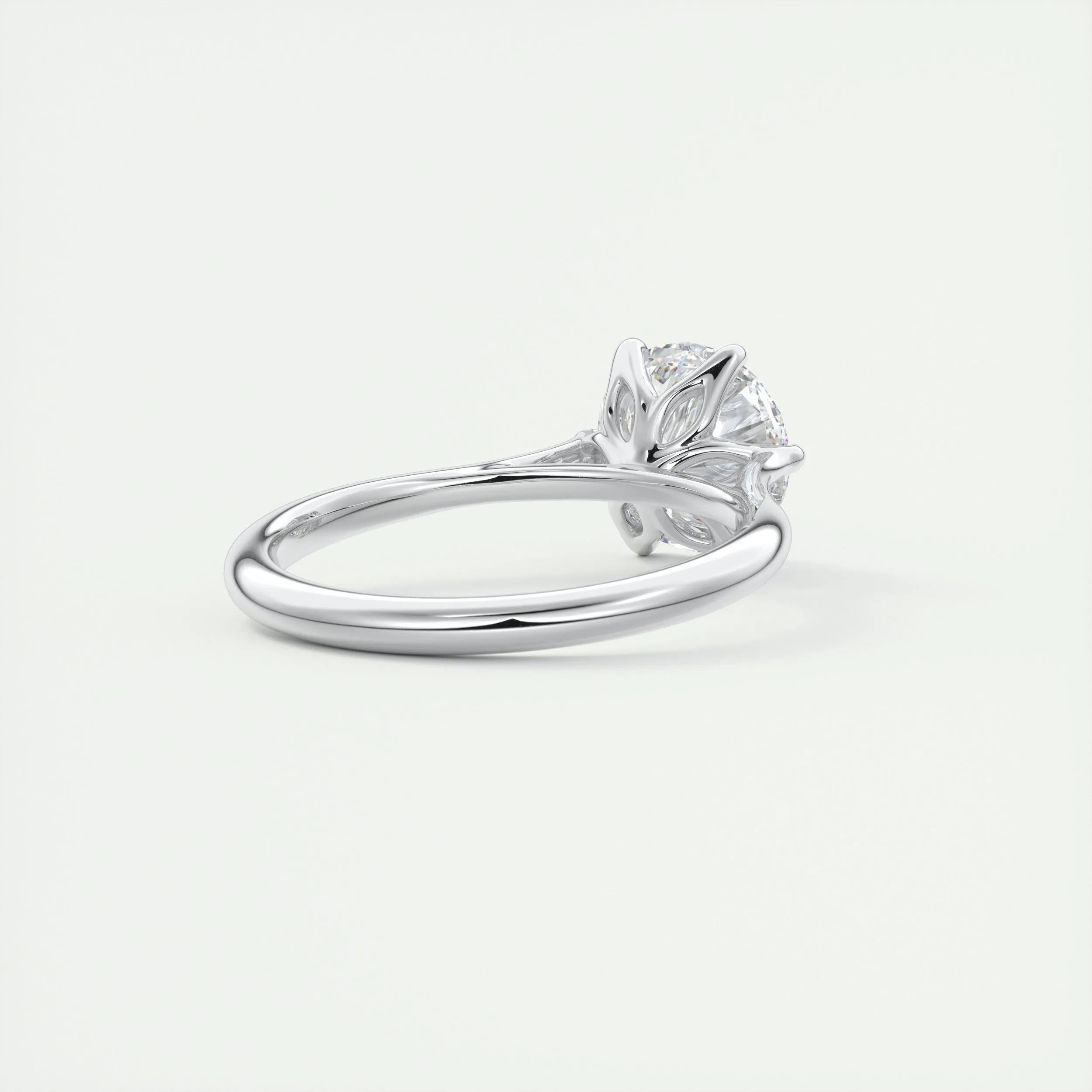 1.35 CT Round Cut Solitaire Moissanite Engagement Ring 2