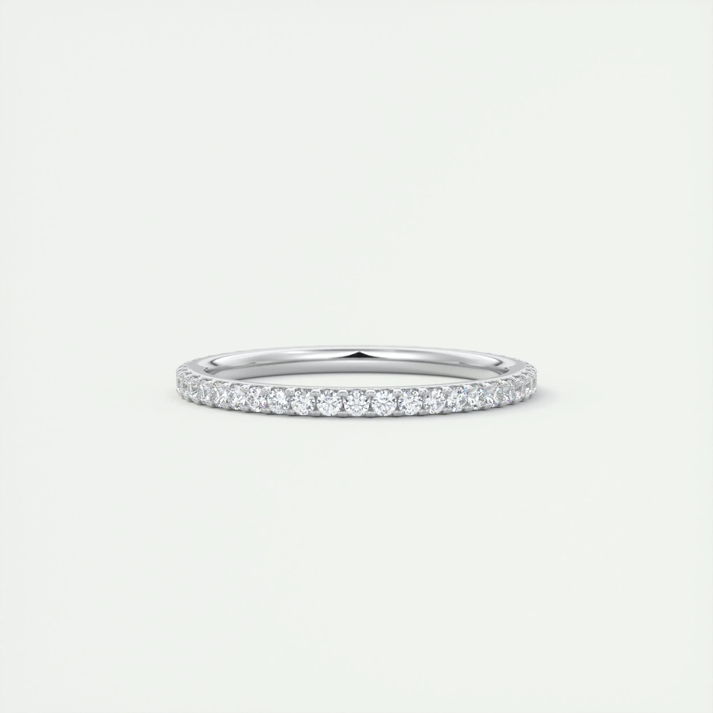 0.36 Round Cut Full Eternity Moissanite Bridal Wedding Band 1