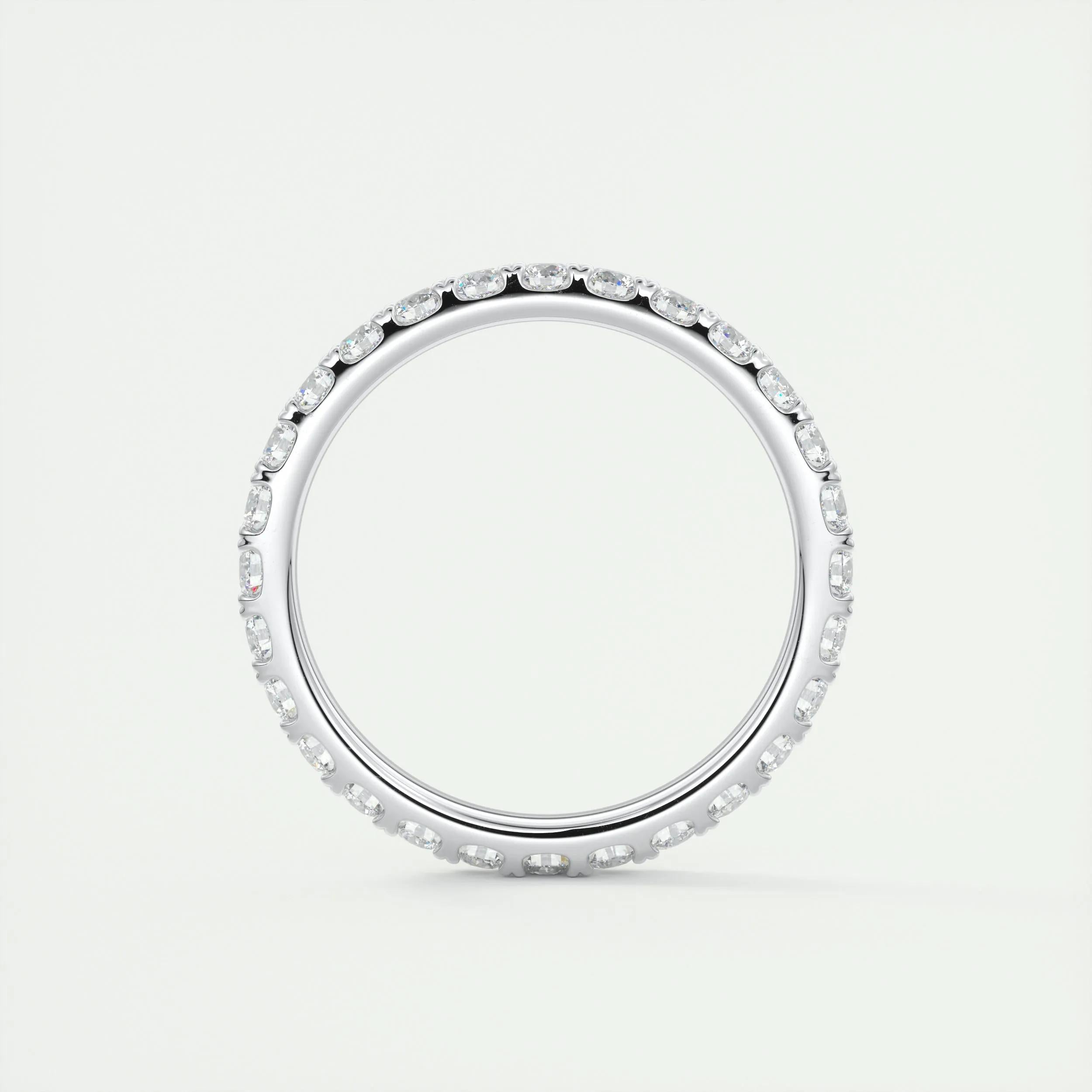 0.84 Round Cut Shared Prong Moissanite Bridal Wedding Band 5