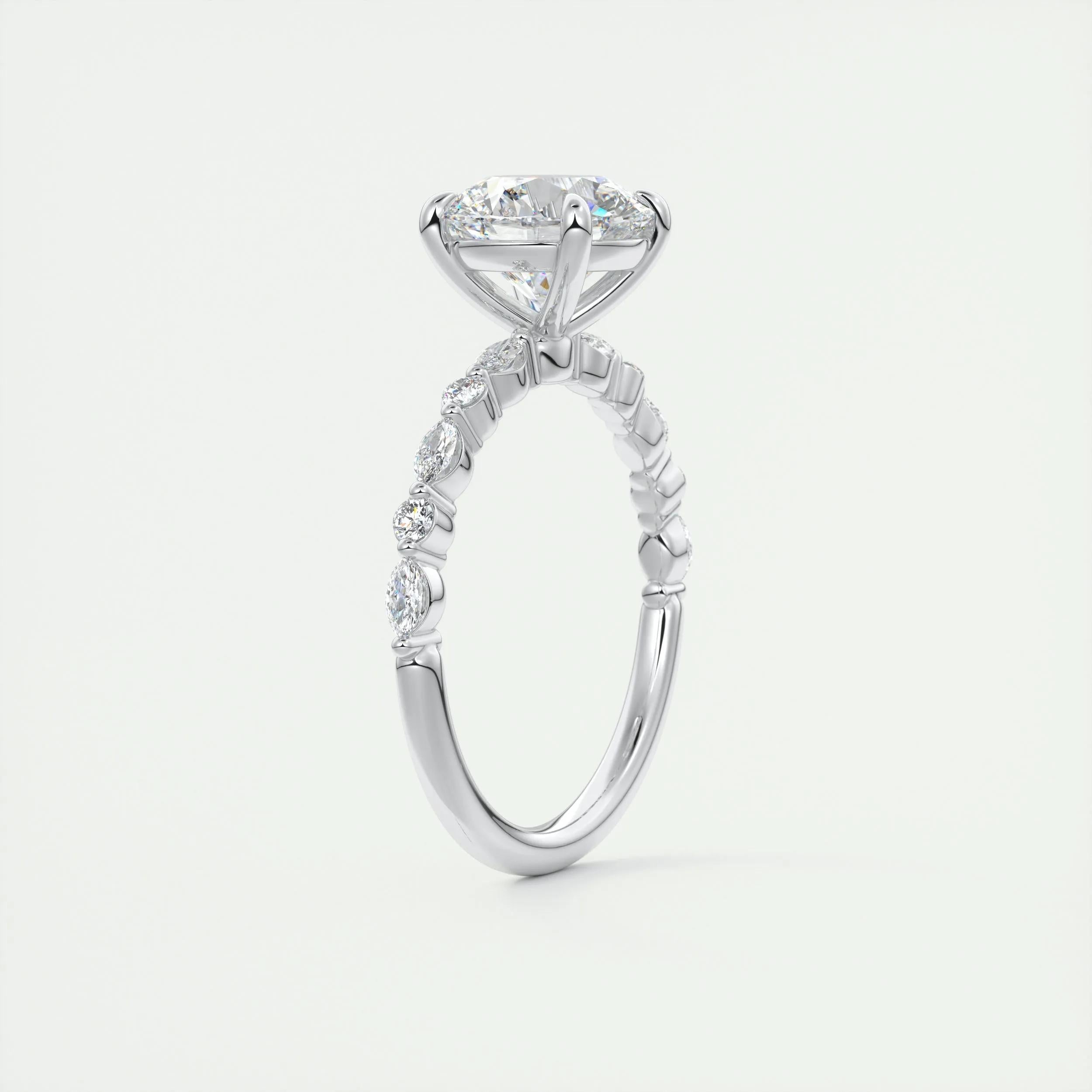 2 CT Round Solitaire CVD F/VS1 Diamond Engagement Ring 6