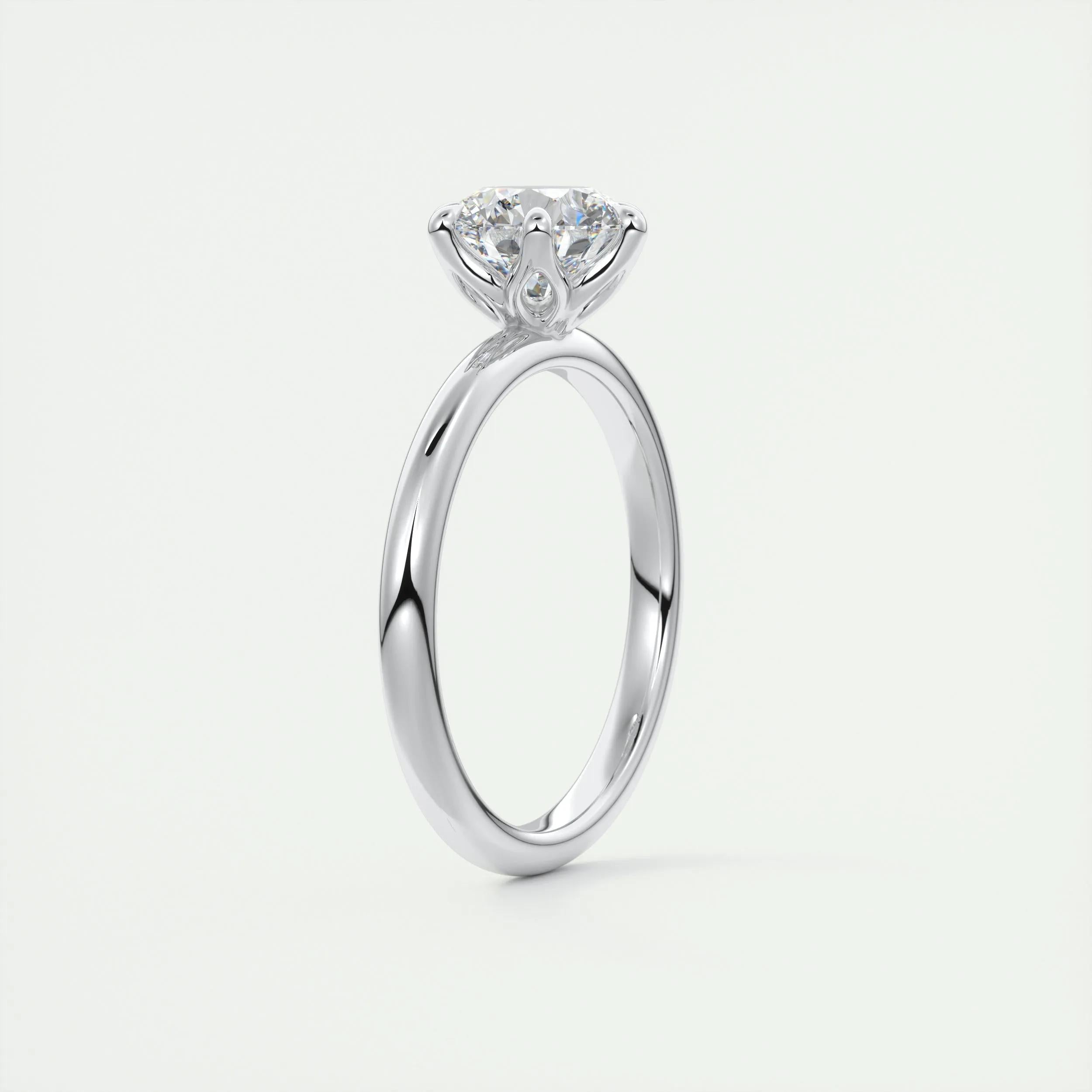 1.5 CT Round Solitaire CVD F/VS1 Diamond Engagement Ring 6