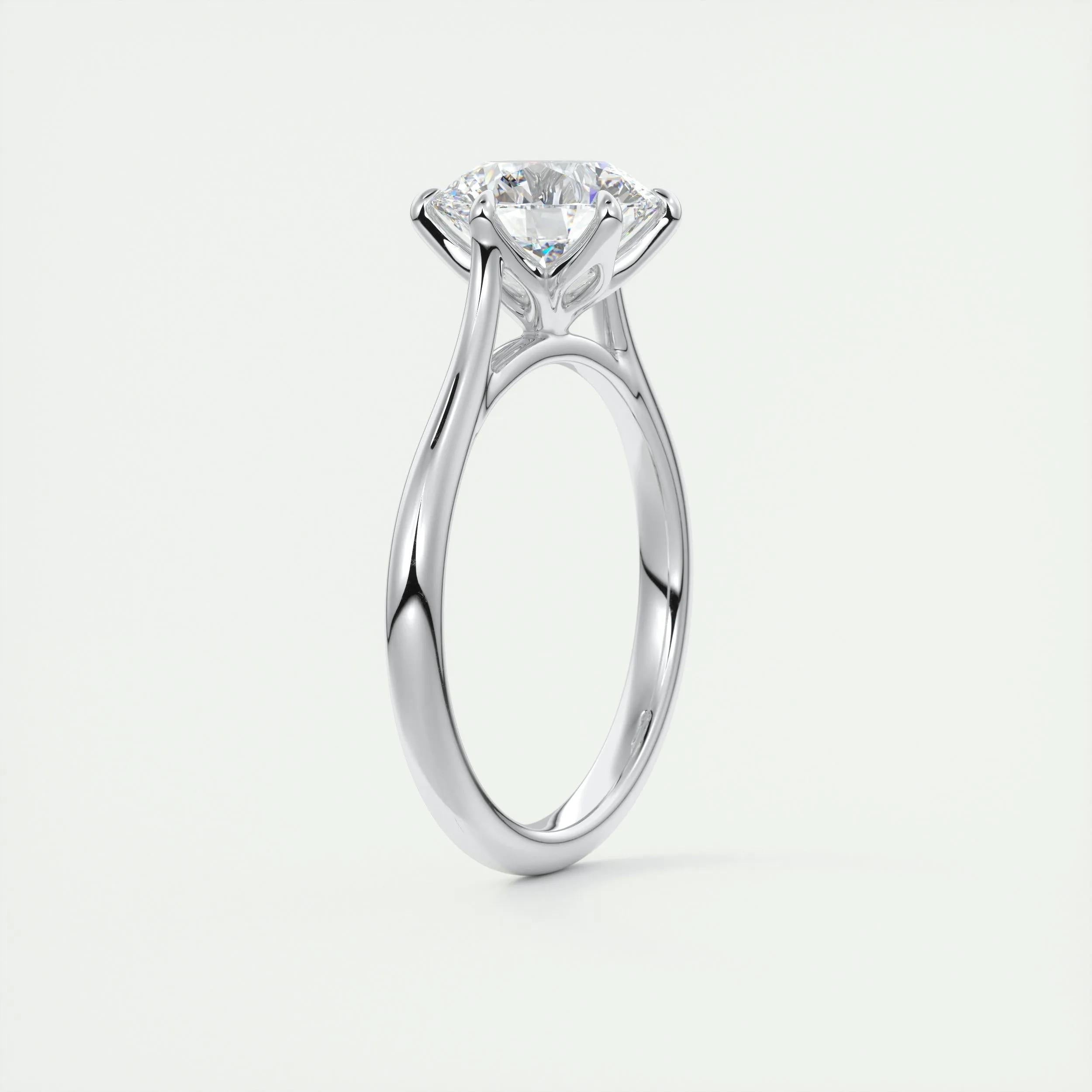 2 CT Round Solitaire CVD F/VS1 Diamond Engagement Ring 6