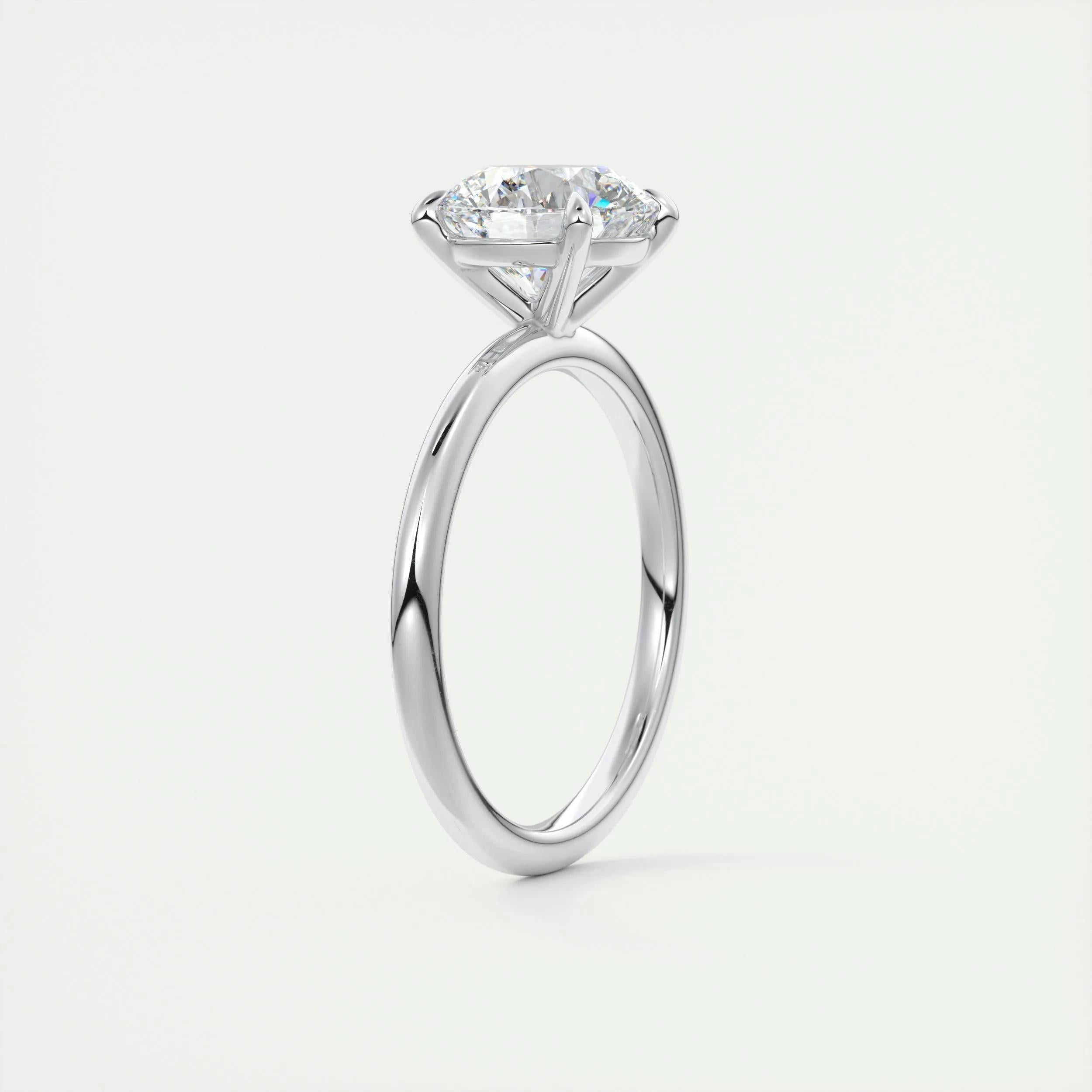 2.0 CT Round Cut Solitaire Moissanite Engagement Ring 6