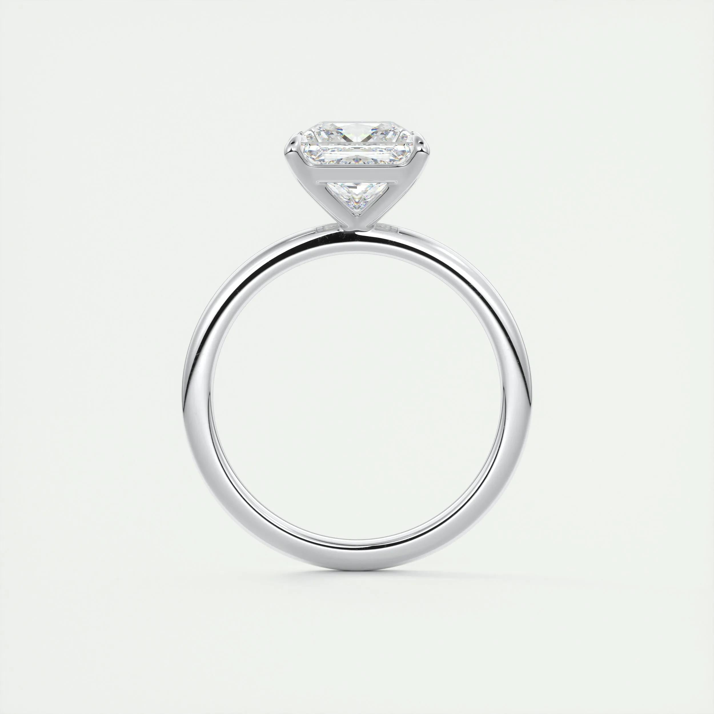 2.08 CT Princess Cut Solitaire Moissanite Engagement Ring 7