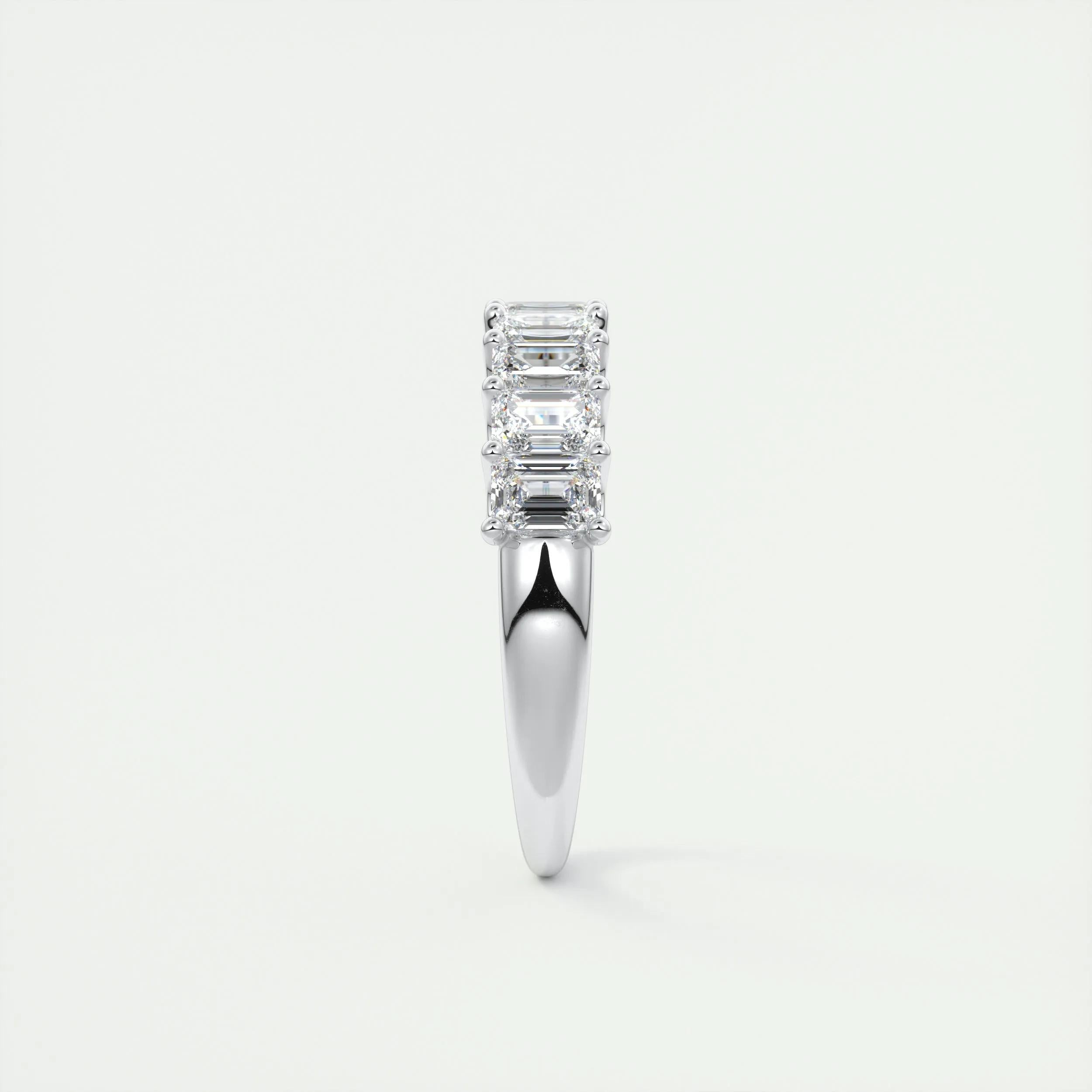 1.80 Emerald Cut Half Eternity Moissanite Bridal Wedding Band 5