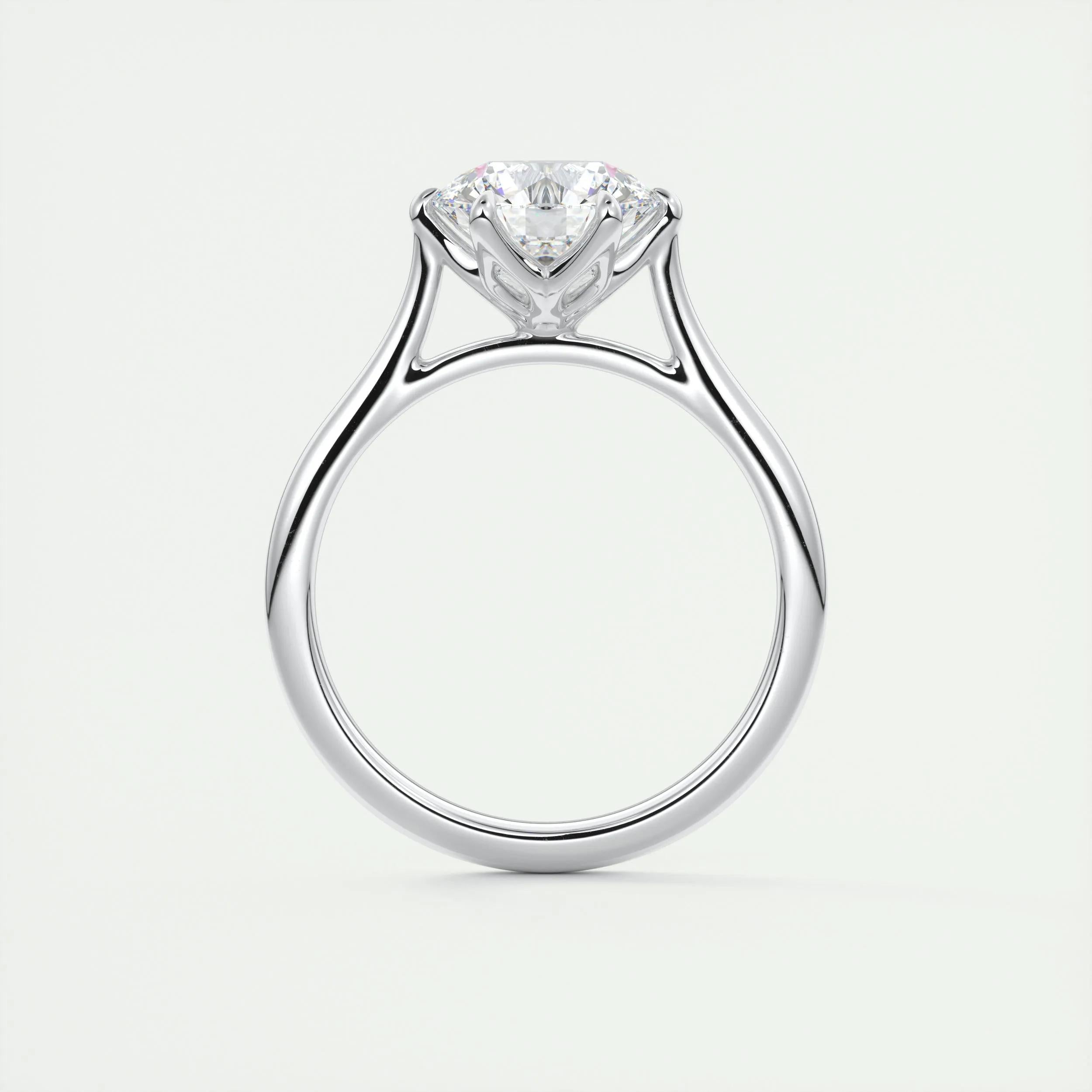 1.35 CT Round Cut Solitaire Moissanite Engagement Ring 5