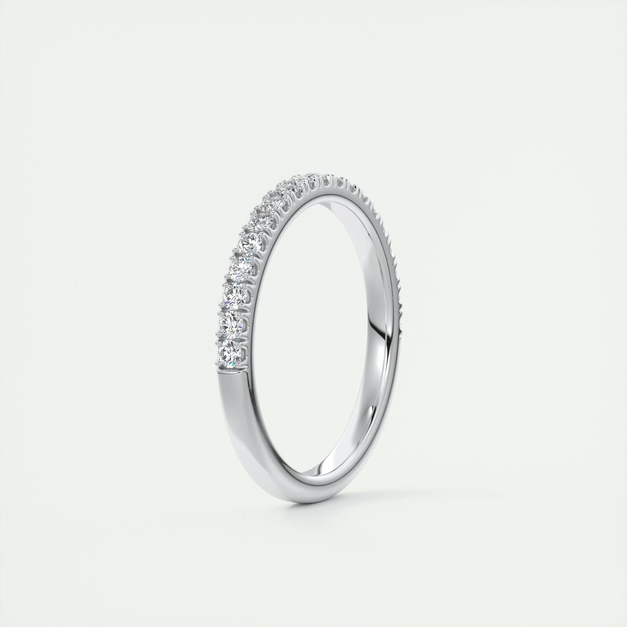 0.38 CT Round Half Eternity CVD EF/VVS Diamond Wedding Band 5