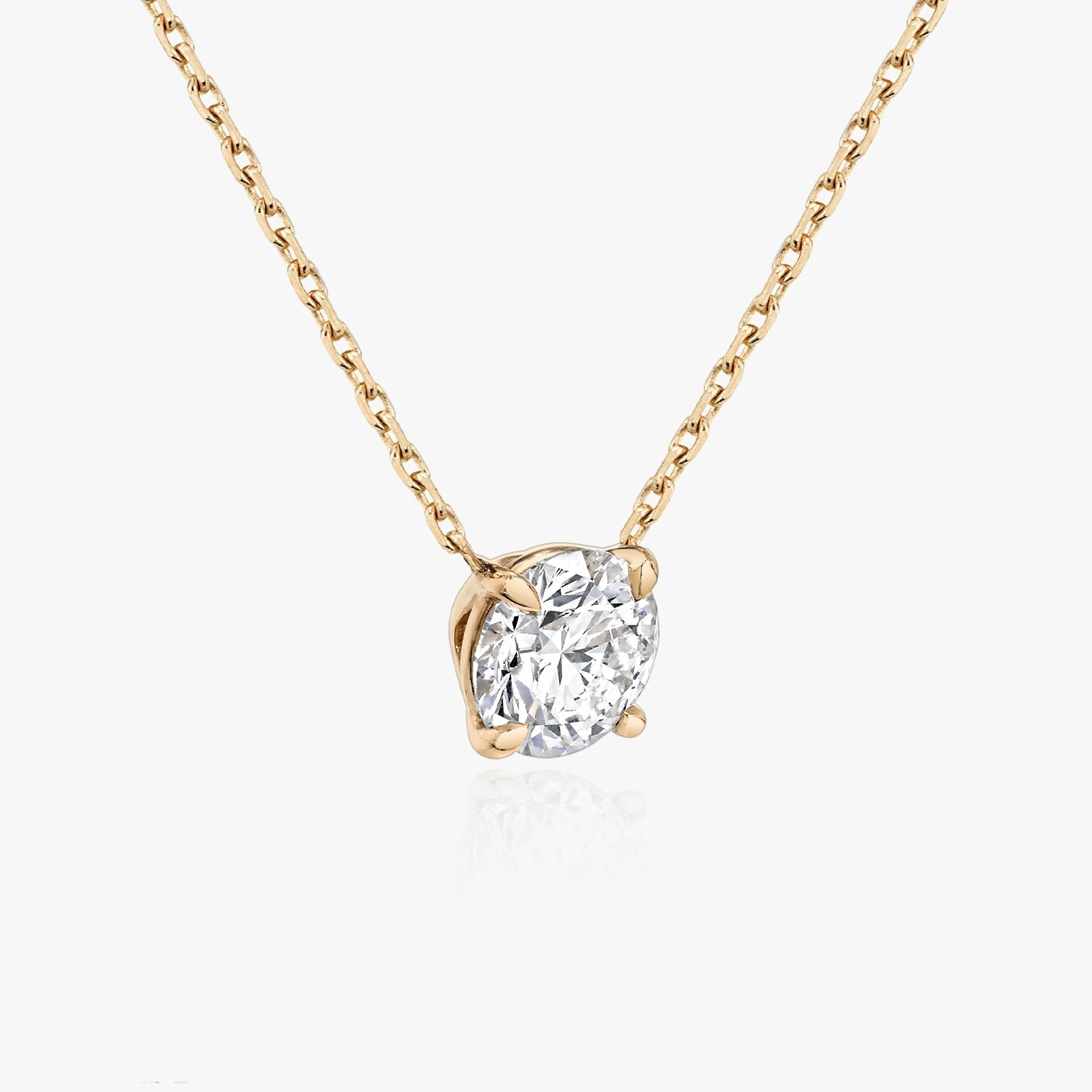 0.25 CT-1.0 CT Round Solitaire CVD F/VS Diamond Necklace 8