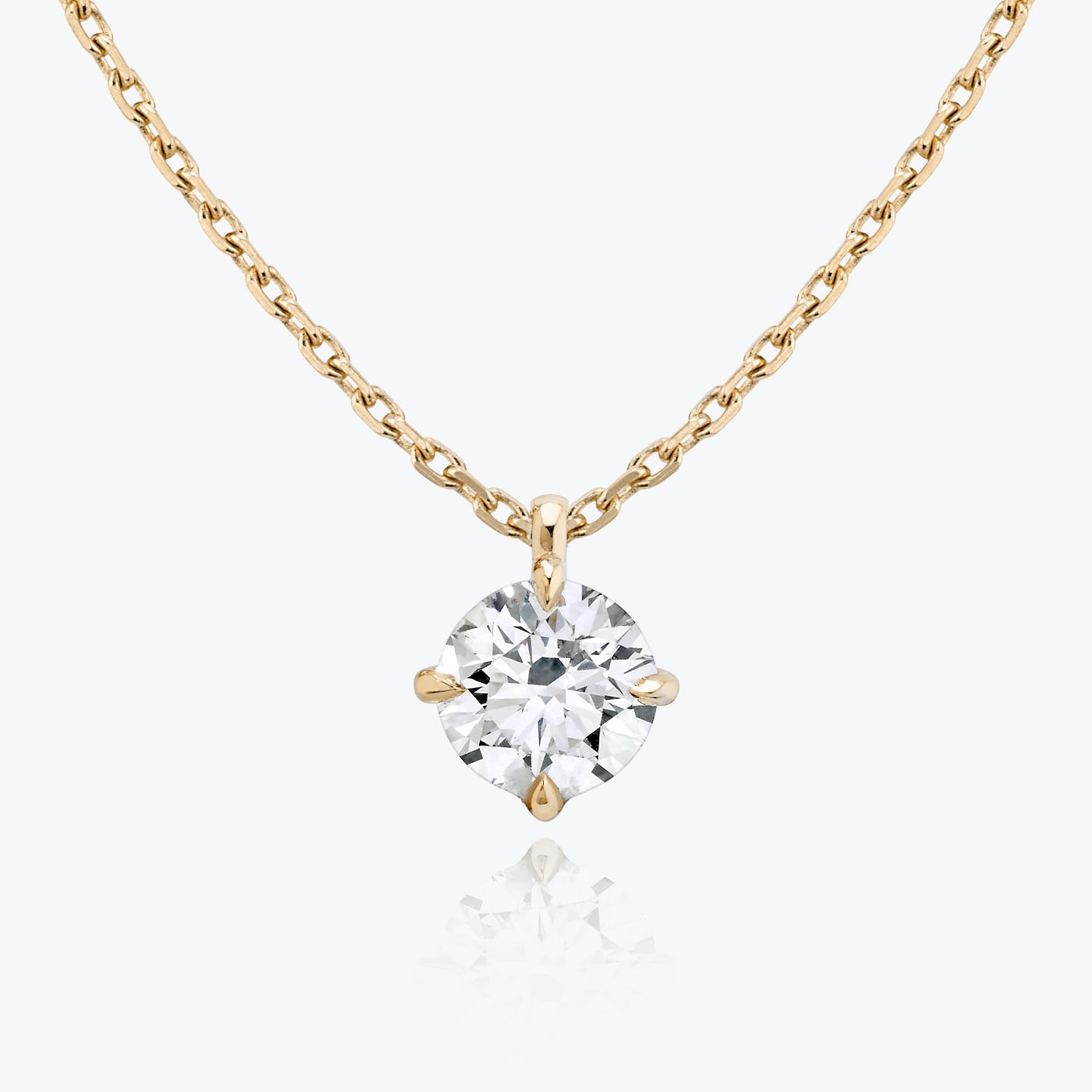 0.25 CT-1.0 CT Round Solitaire CVD F/VS Diamond Necklace 7