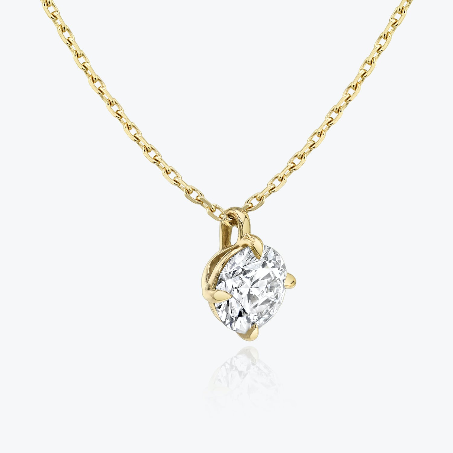 0.25 CT-1.0 CT Round Solitaire CVD F/VS Diamond Necklace 5