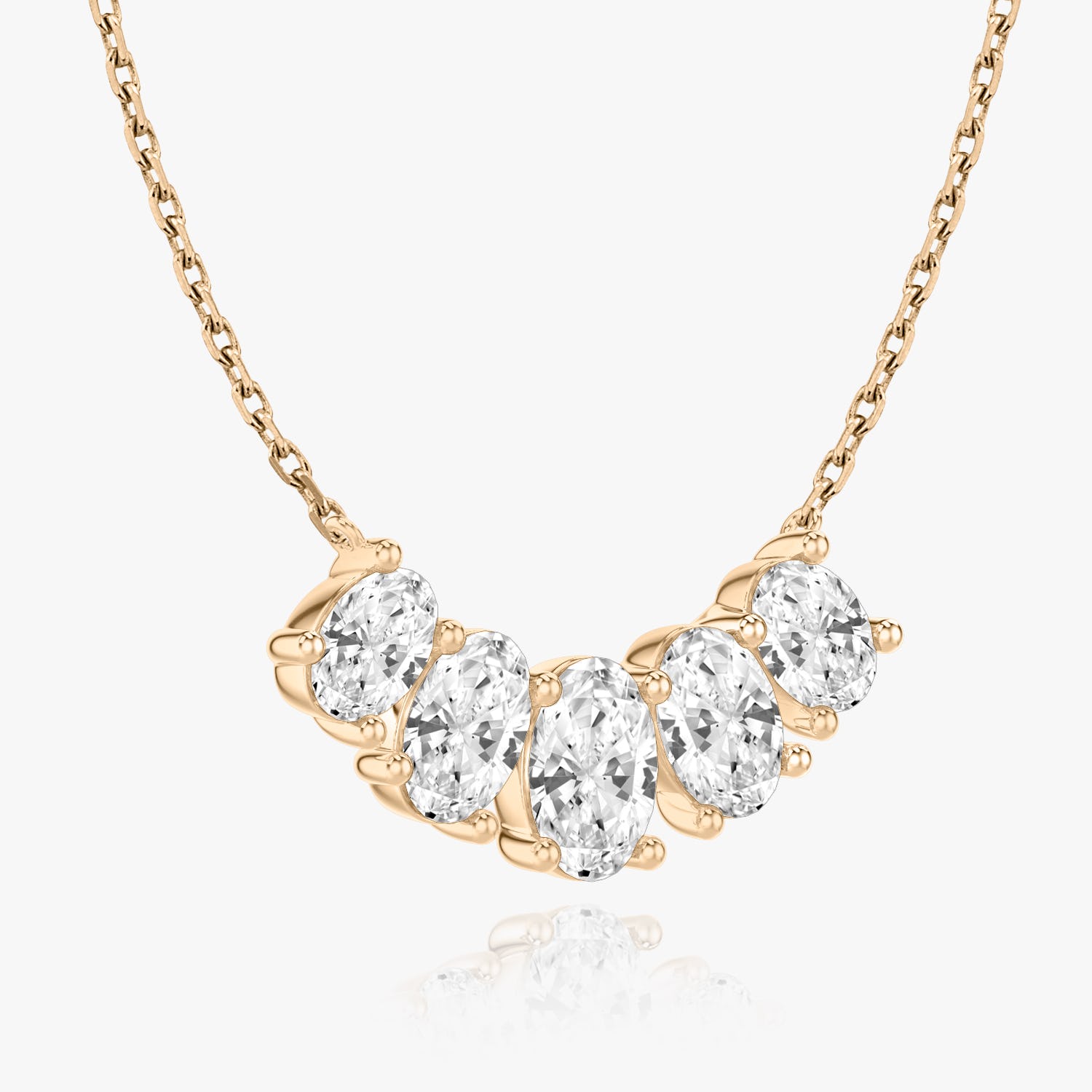 3.50 TC Oval CVD F/VS Diamond Necklace 10