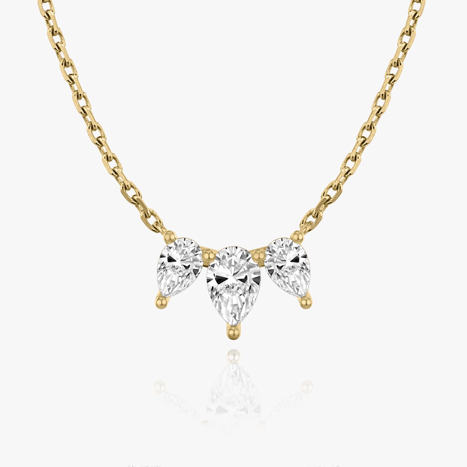 1.0 TCW Pear CVD F/VS Diamond Necklace 4