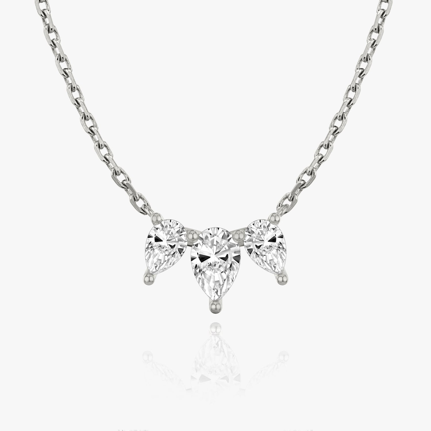 1.0 TCW Pear CVD F/VS Diamond Necklace 1