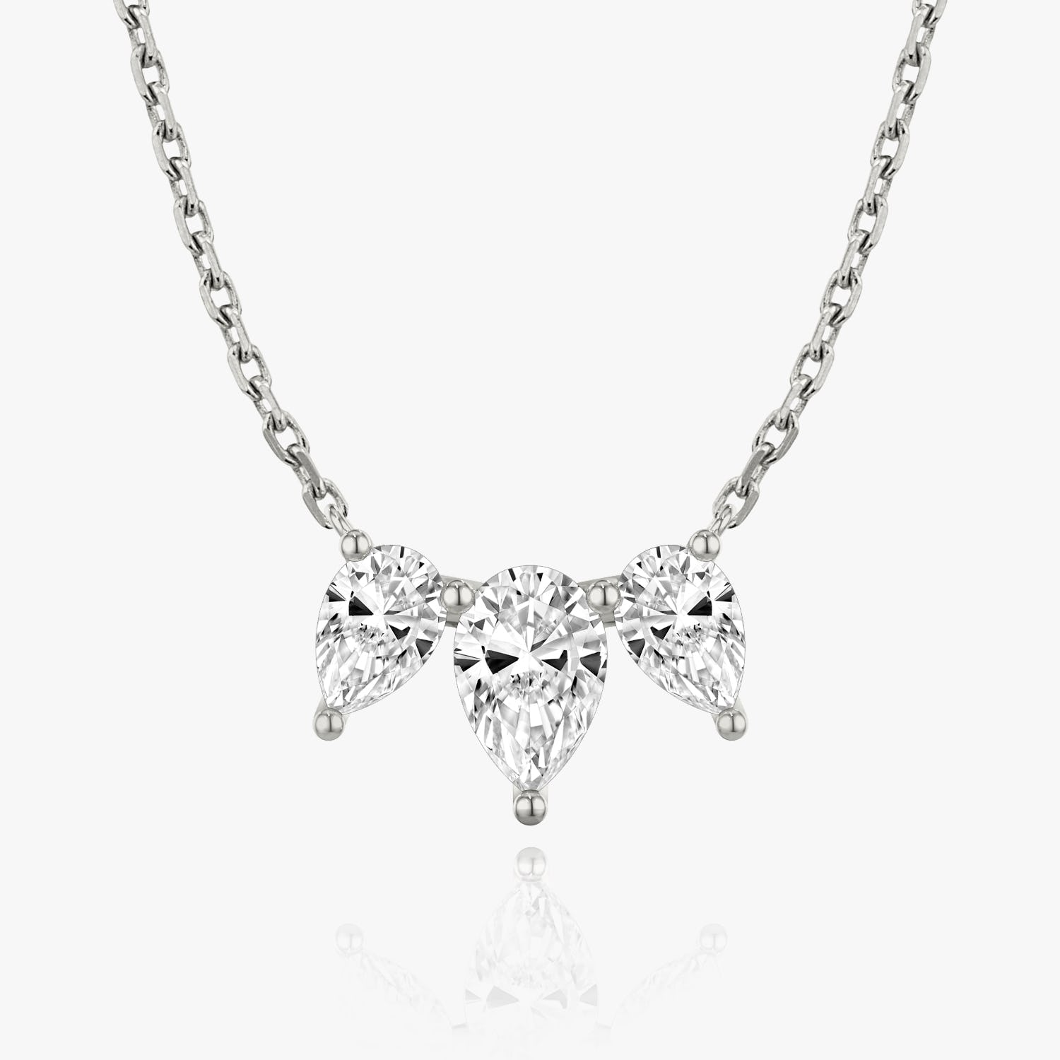 2.0 TC Pear CVD F/VS Diamond Necklace 1