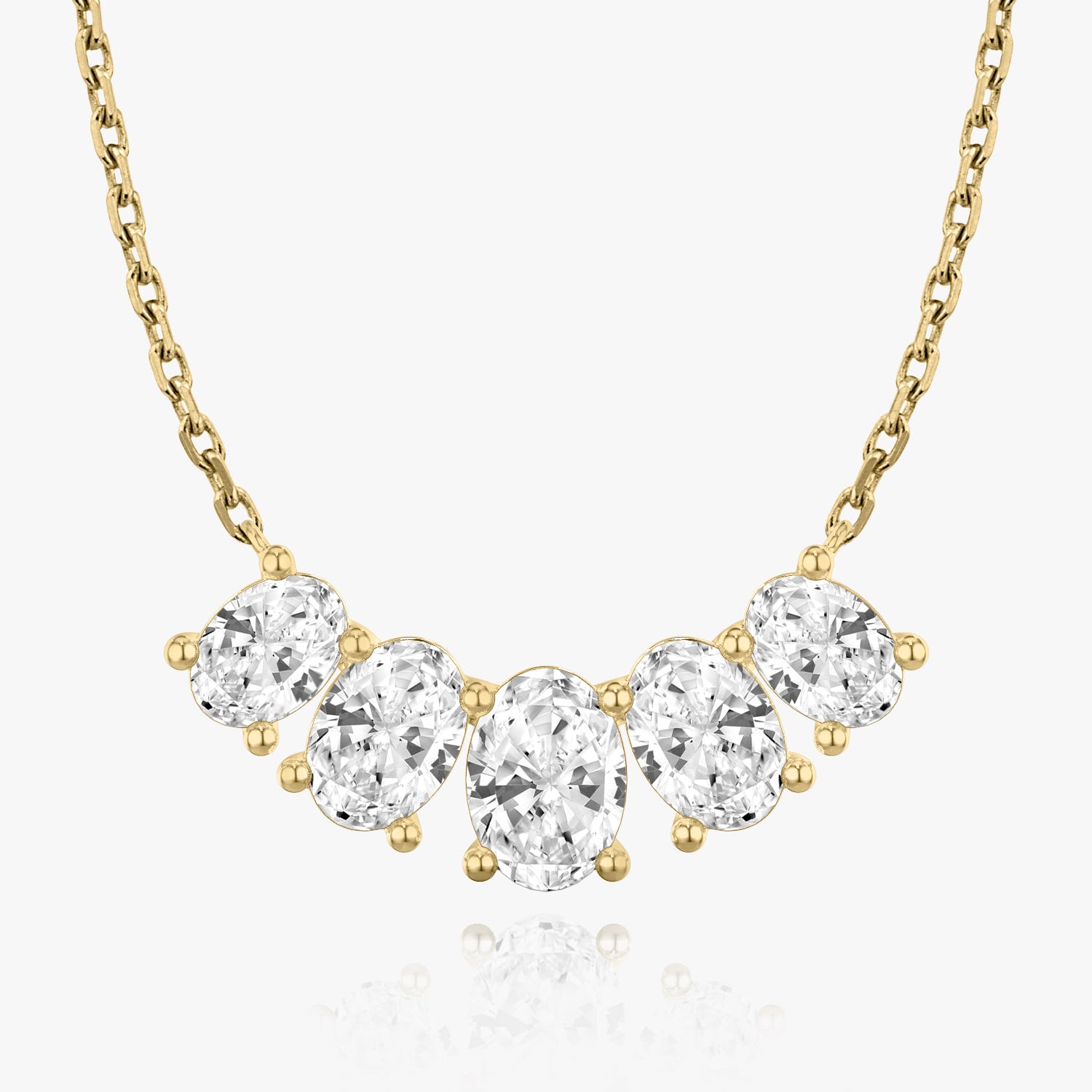 3.50 TC Oval CVD F/VS Diamond Necklace 6