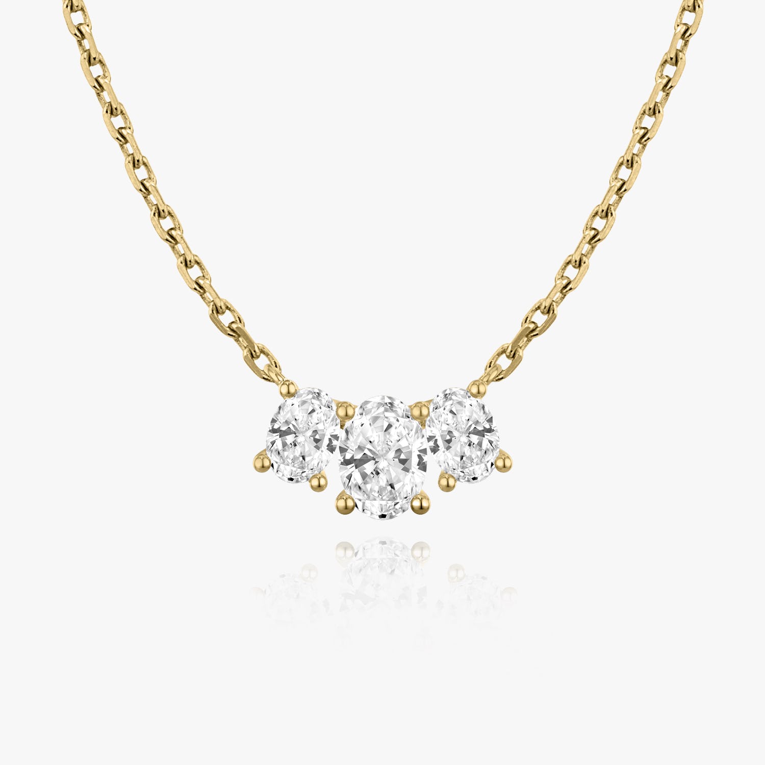 1.0 TCW Oval CVD F/VS Diamond Necklace 4