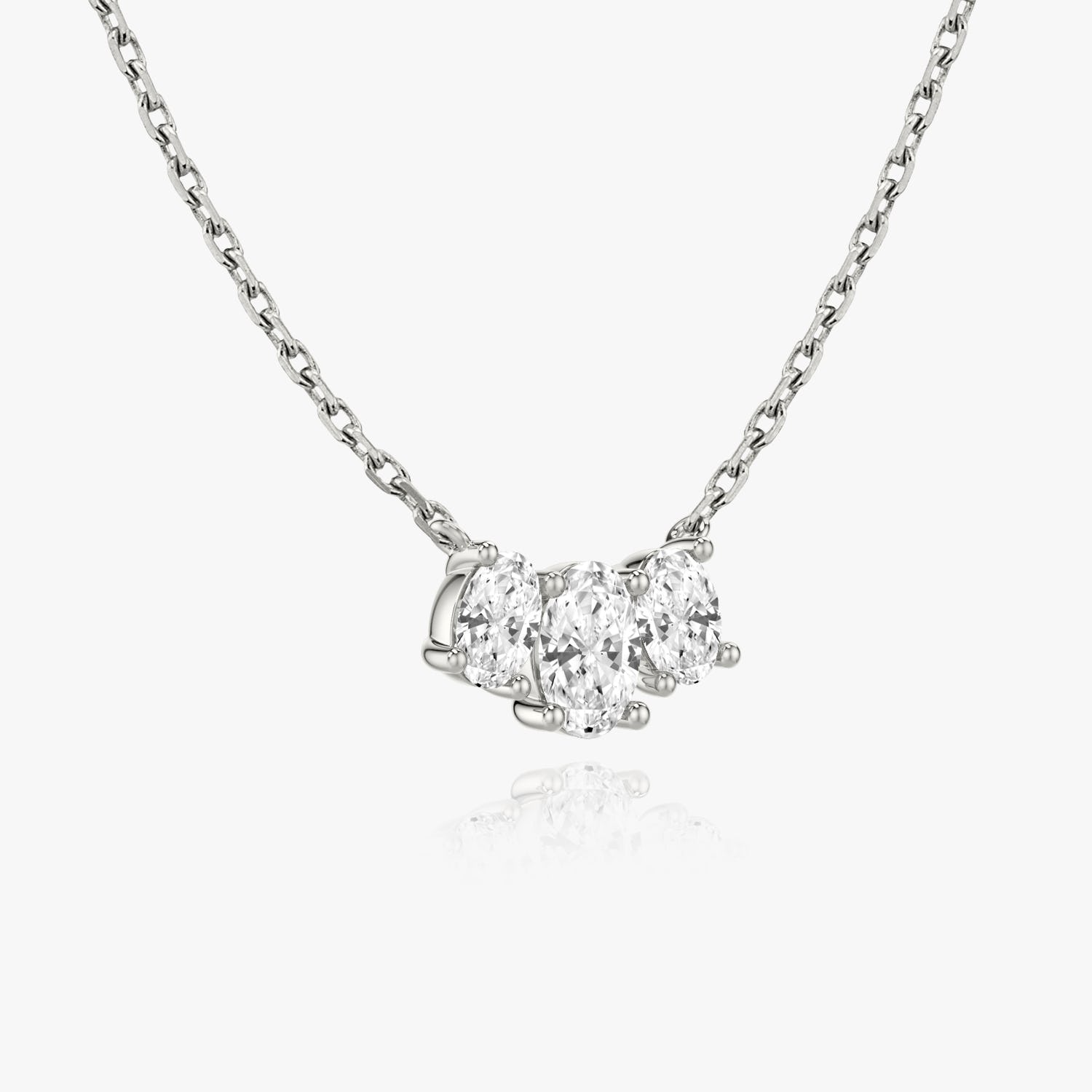 1.0 TCW Oval CVD F/VS Diamond Necklace 2