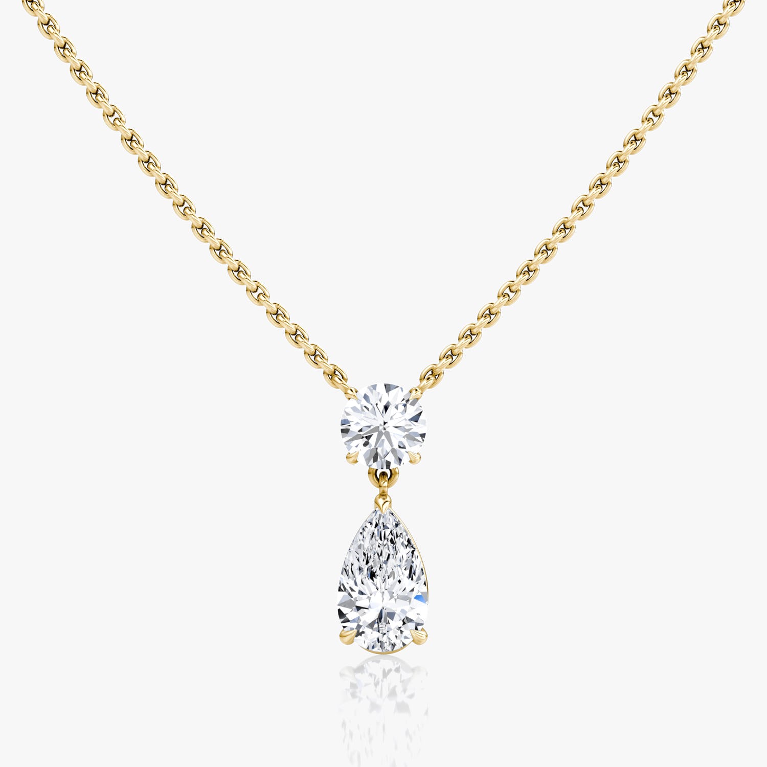 1.50 TCW Pear & Round CVD F/VS Diamond Necklace 5