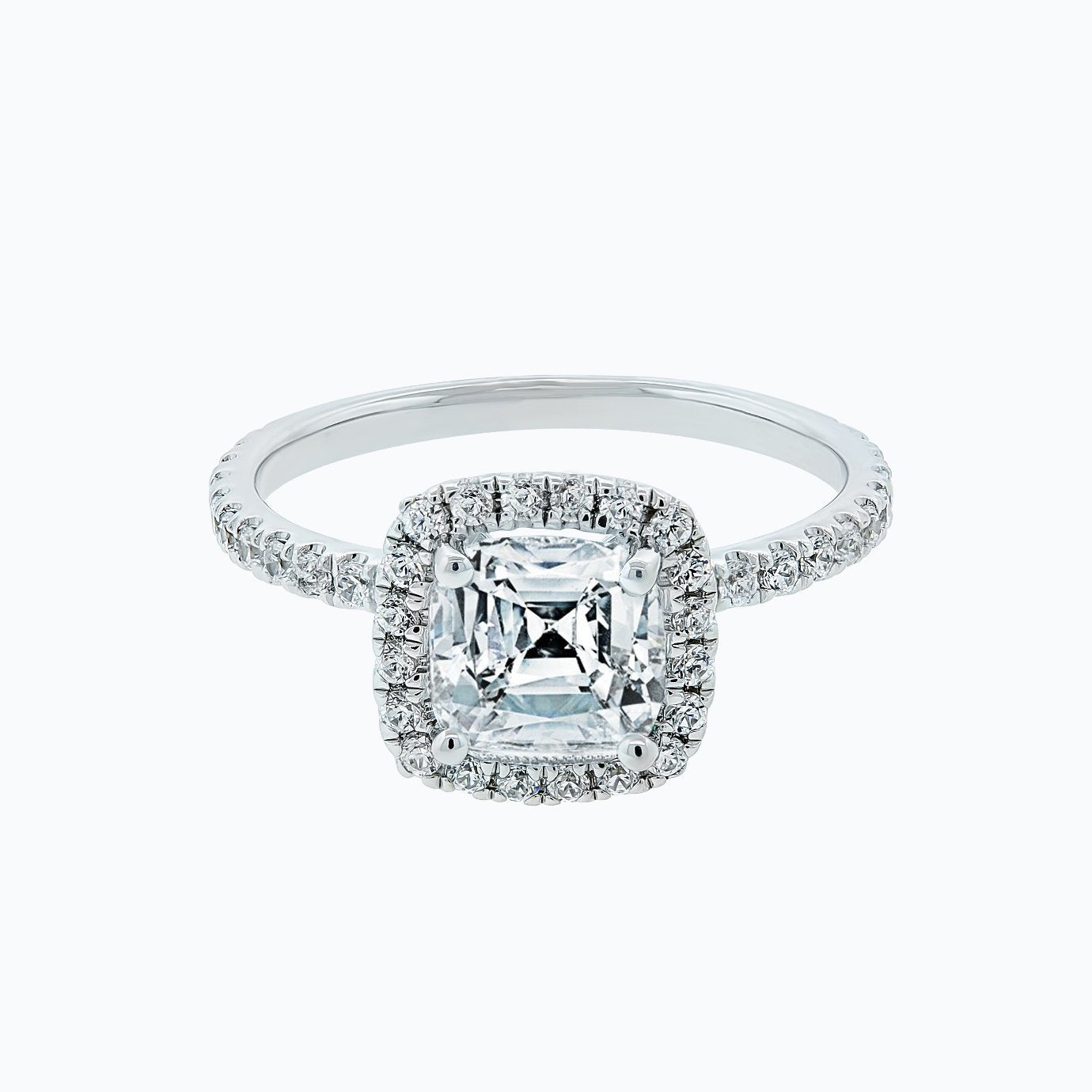 1.50 CT Cushion Halo CVD F/VS2 Diamond Engagement Ring 1