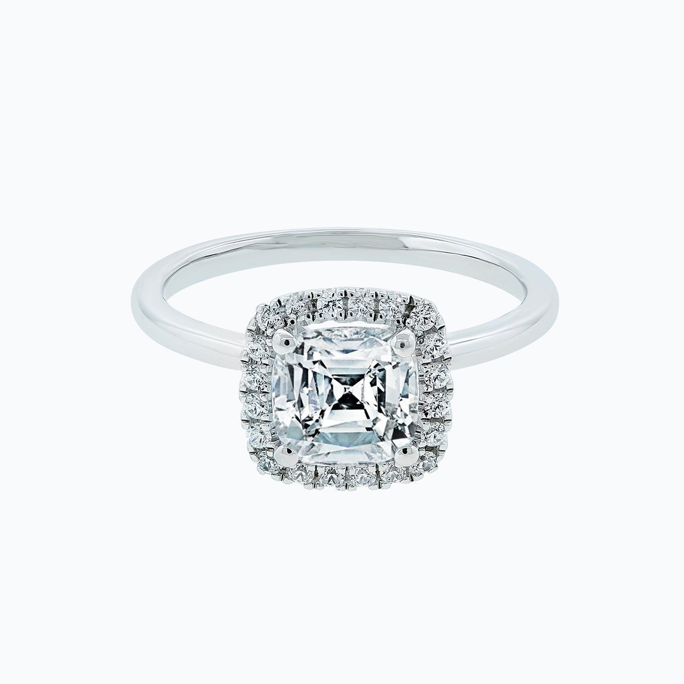 1.50 CT Cushion Halo CVD F/VS2 Diamond Engagement Ring 1