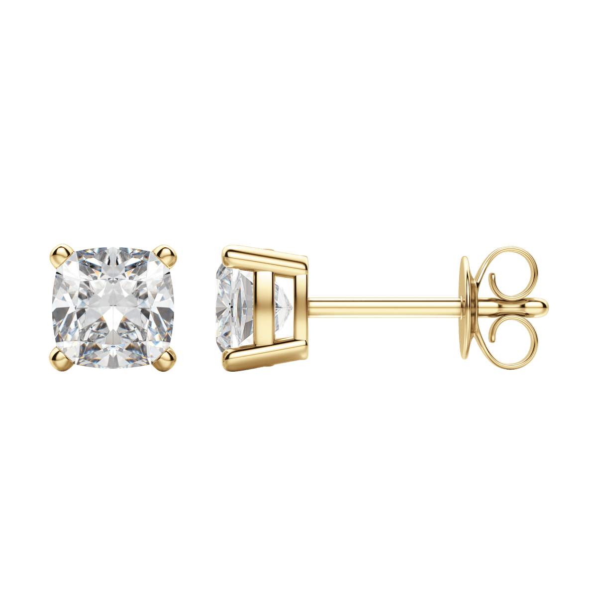 0.50 CT-2.0 CT Cushion Solitaire CVD F/VS Diamond Earrings 6