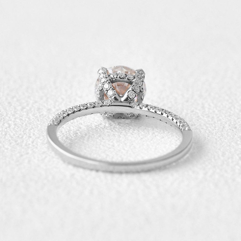 3.2 CT Round Cut Solitaire Pave Moissanite Engagement Ring 17