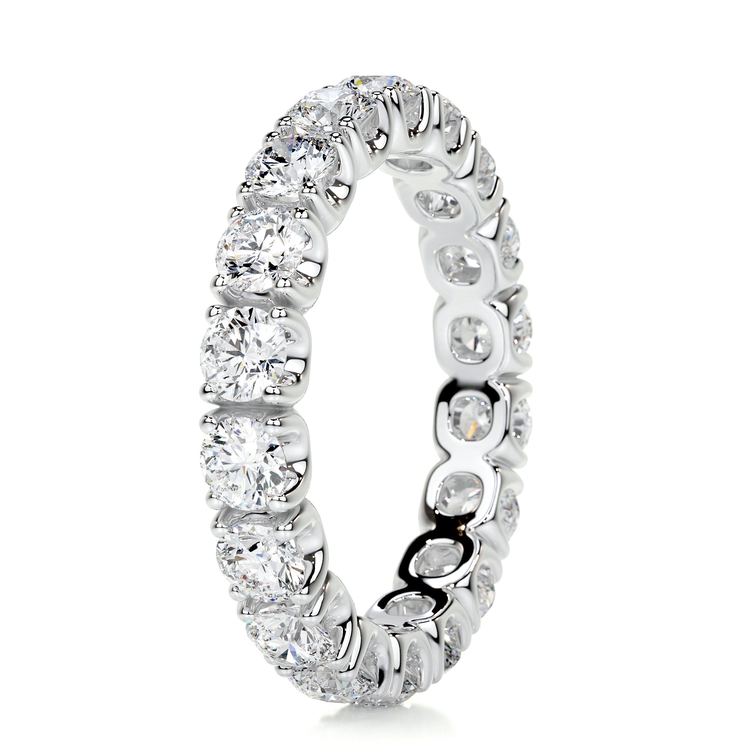 2.4 CT Round Full Etrnity CVD EF/VVS Diamond Wedding Band 7