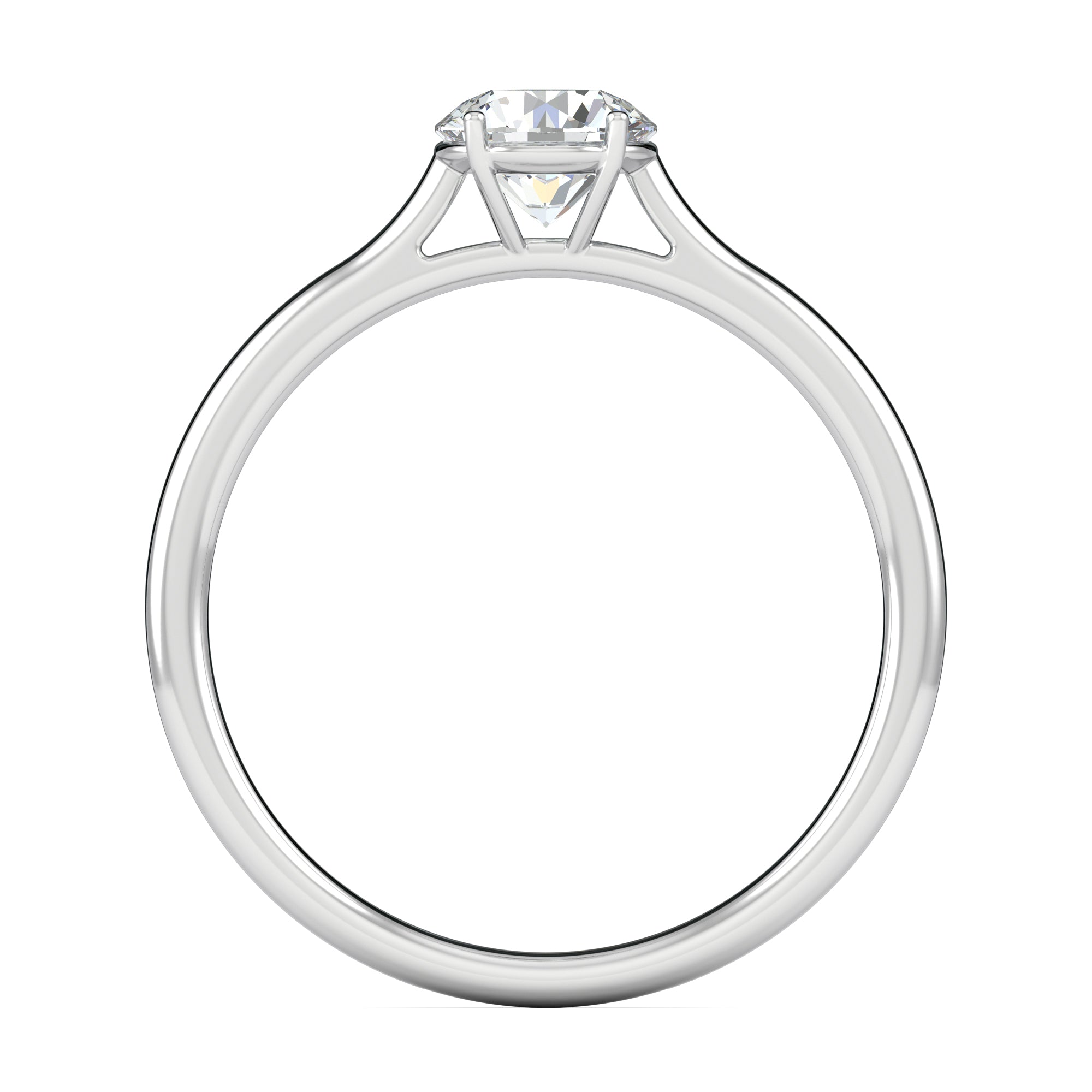 1.02 CT Round Solitaire CVD F/VS2 Diamond Engagement Ring 4