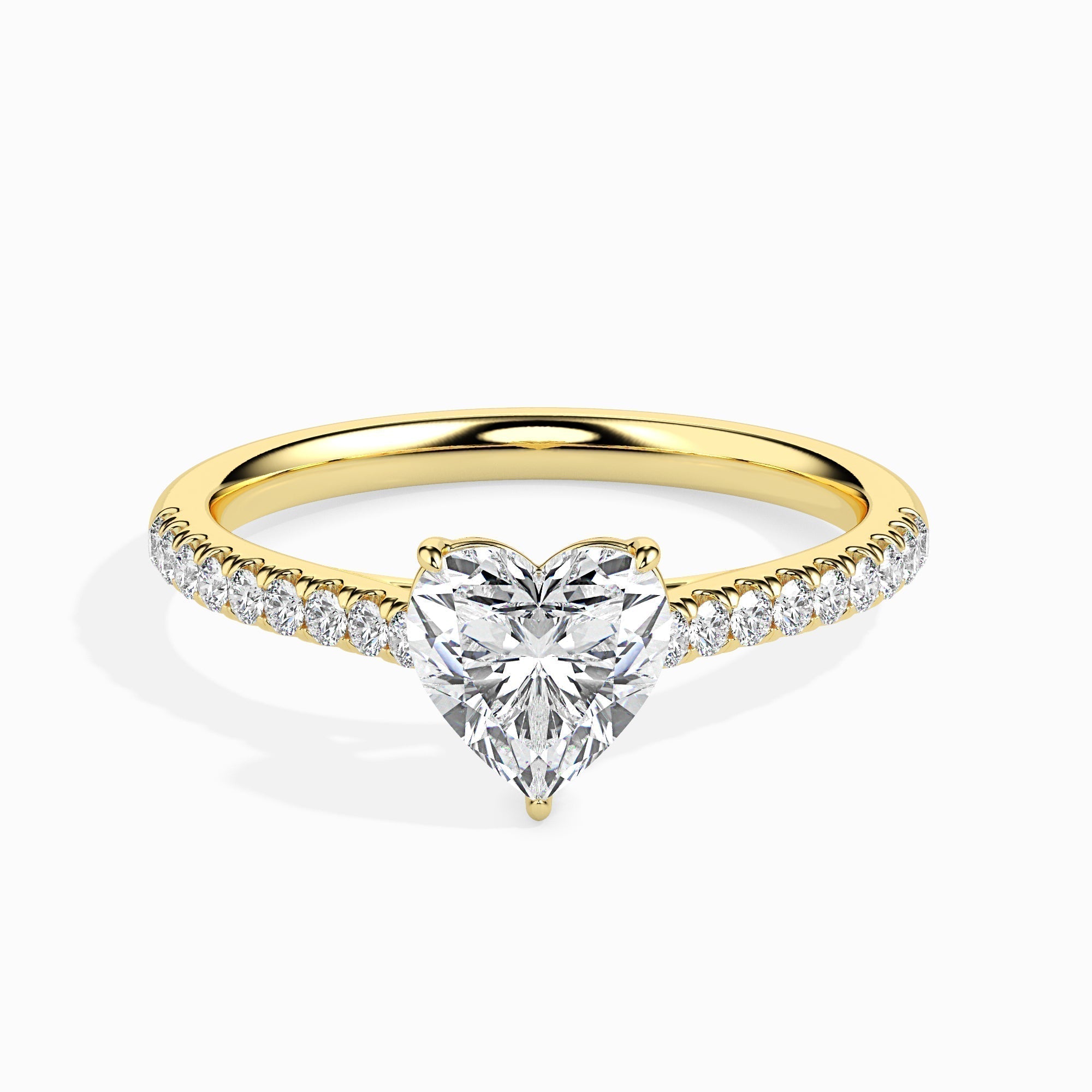 1 CT Heart Solitaire CVD F/VS Diamond Engagement Ring 8