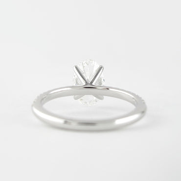 1.91 CT Oval Cut Pave Setting Moissanite Engagement Ring 2