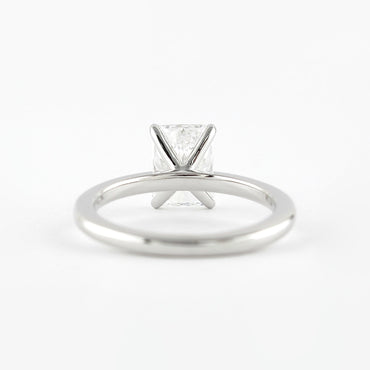 1.8 CT Radiant Cut Solitaire Style Moissanite Engagement Ring 2