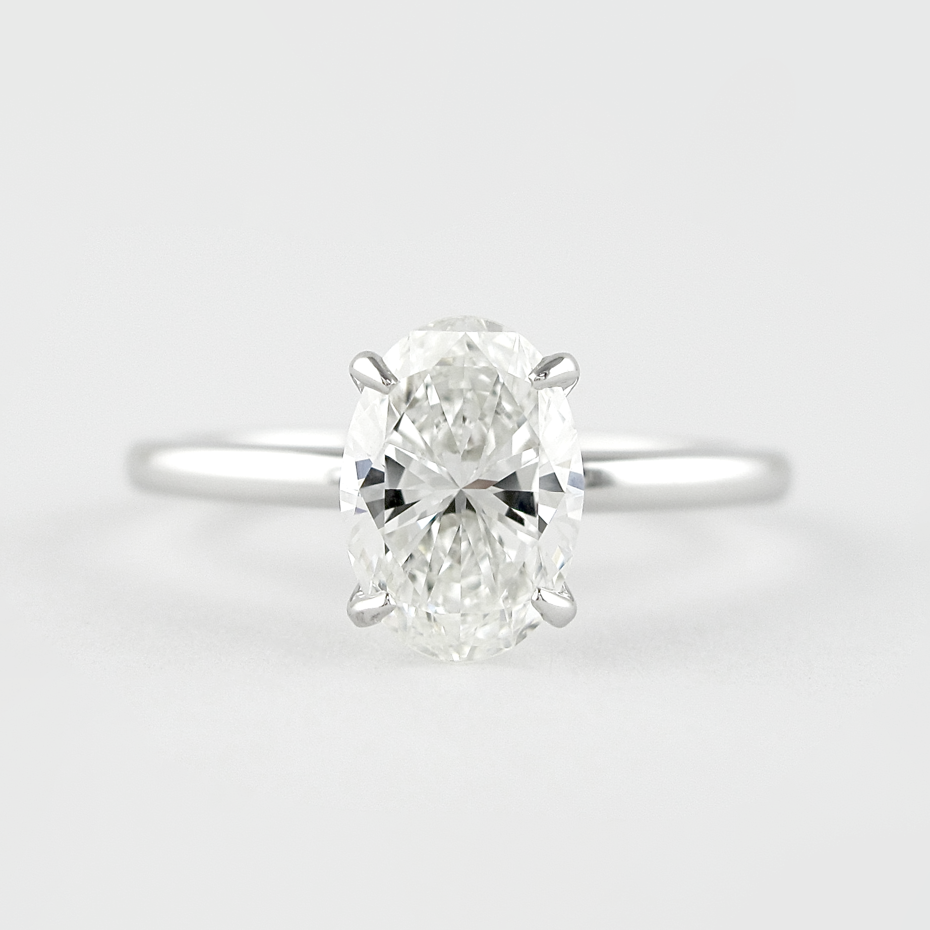 1.33 CT Oval Solitaire Style Moissanite Engagement Ring 1