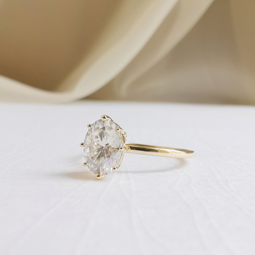 1.50 CT Round Shaped Moissanite Solitaire Engagement Ring 4