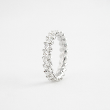 1.32 CT Marquise Cut Full Eternity Moissanite Wedding Band 2