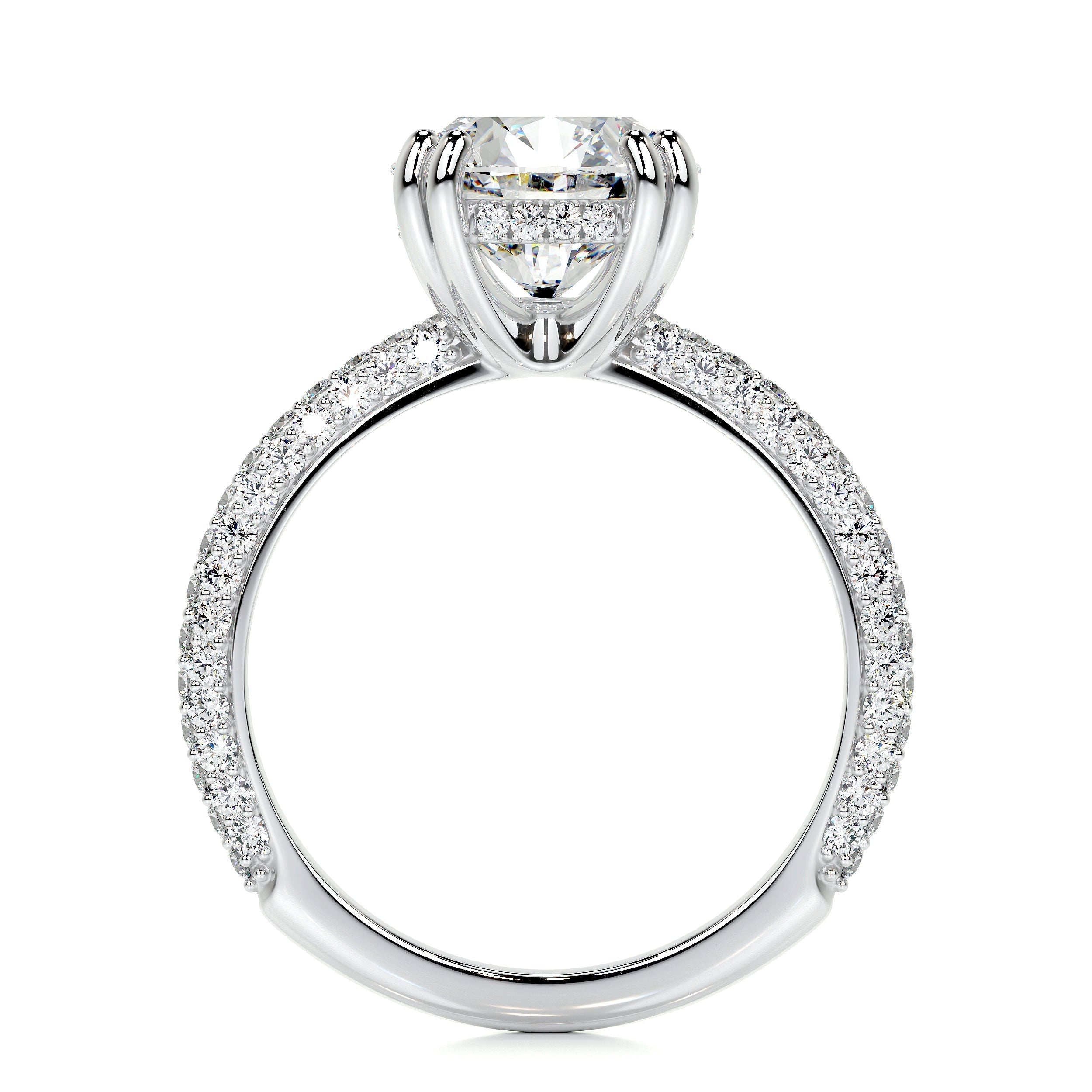 3.0 CT Round CVD Solitaire F/VS2 Diamond Engagement Ring 4