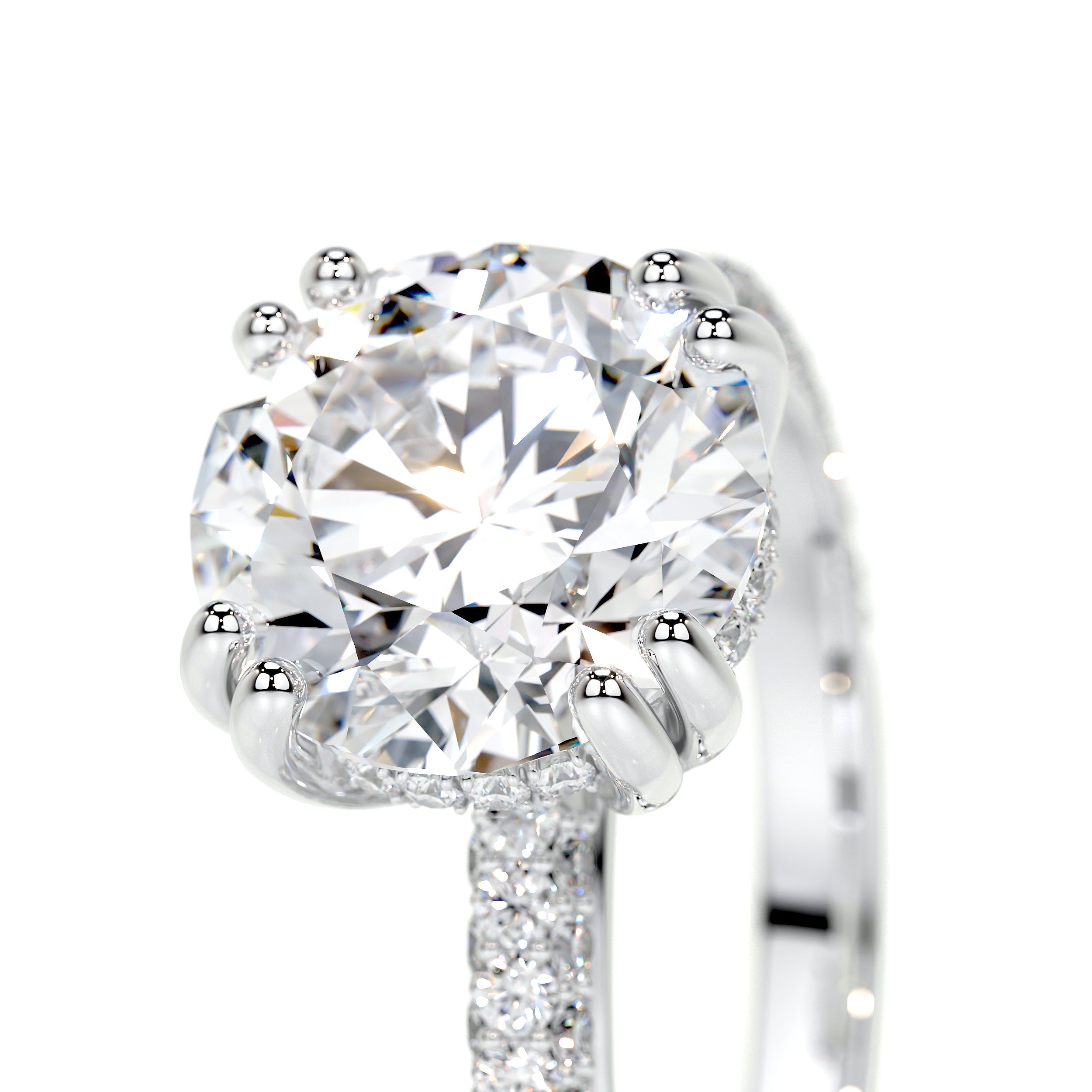 3.0 CT Round CVD Solitaire F/VS2 Diamond Engagement Ring 3