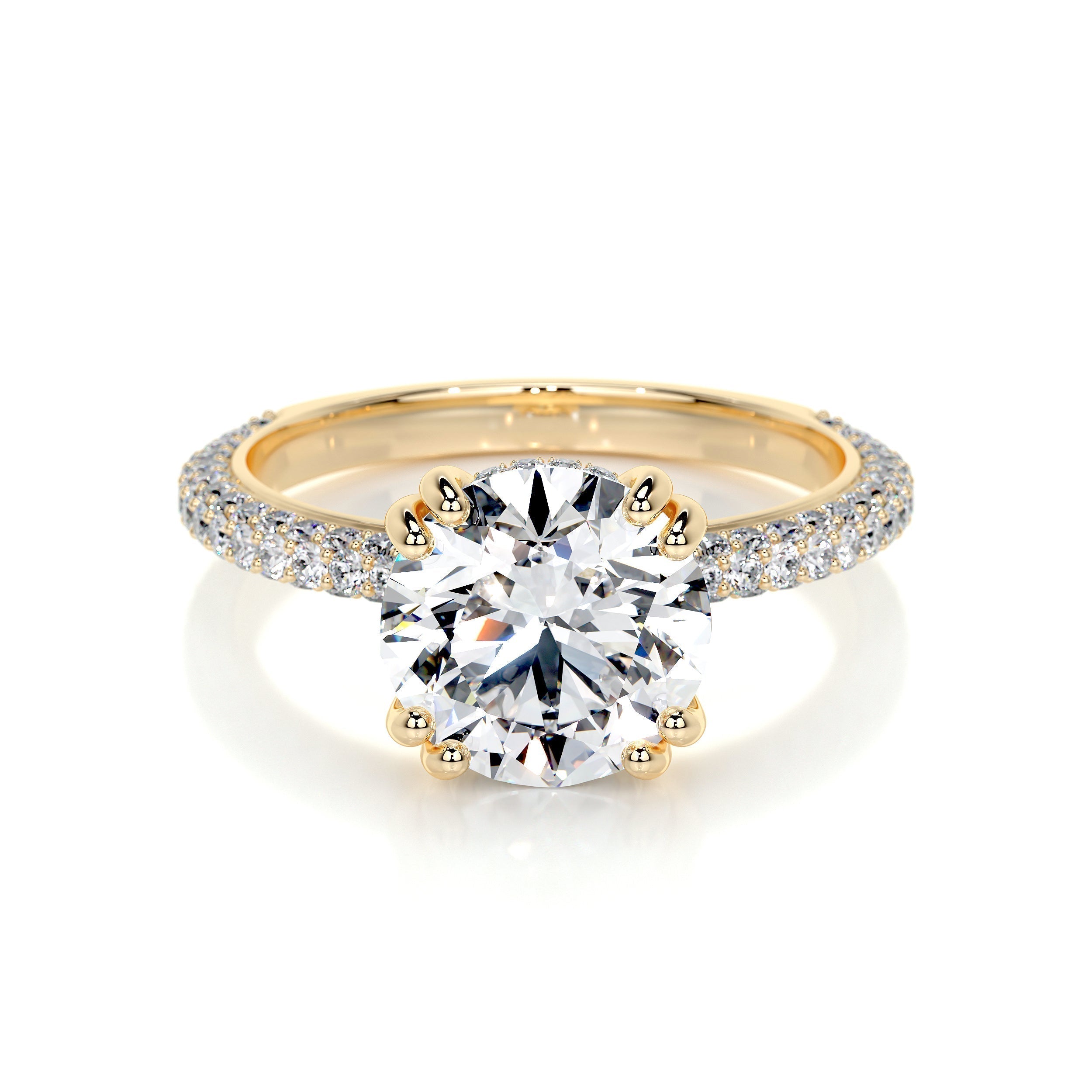 3.0 CT Round CVD Solitaire F/VS2 Diamond Engagement Ring 5