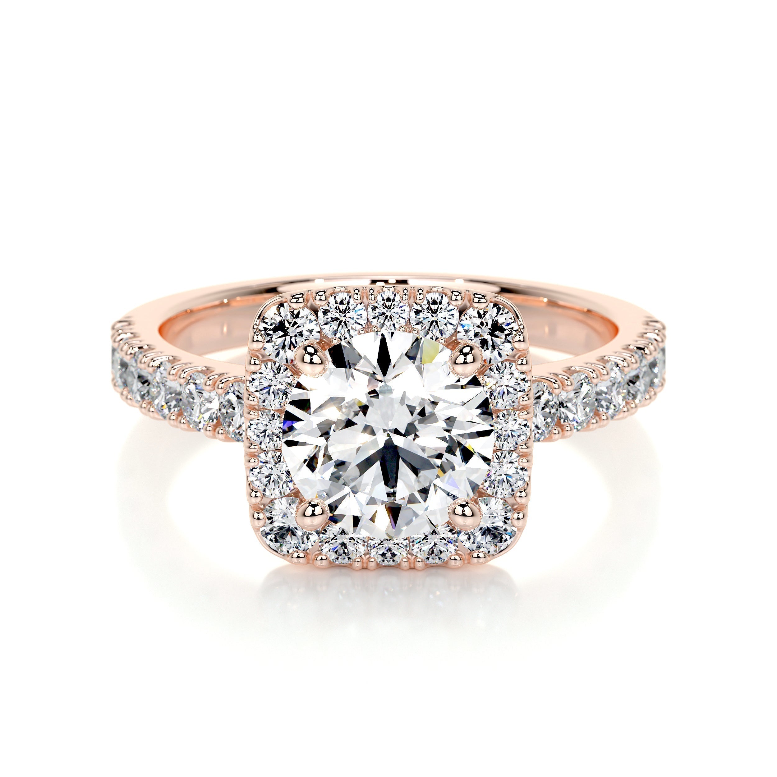 1.50 CT Round Halo CVD D/VS1 Diamond Engagement Ring 13