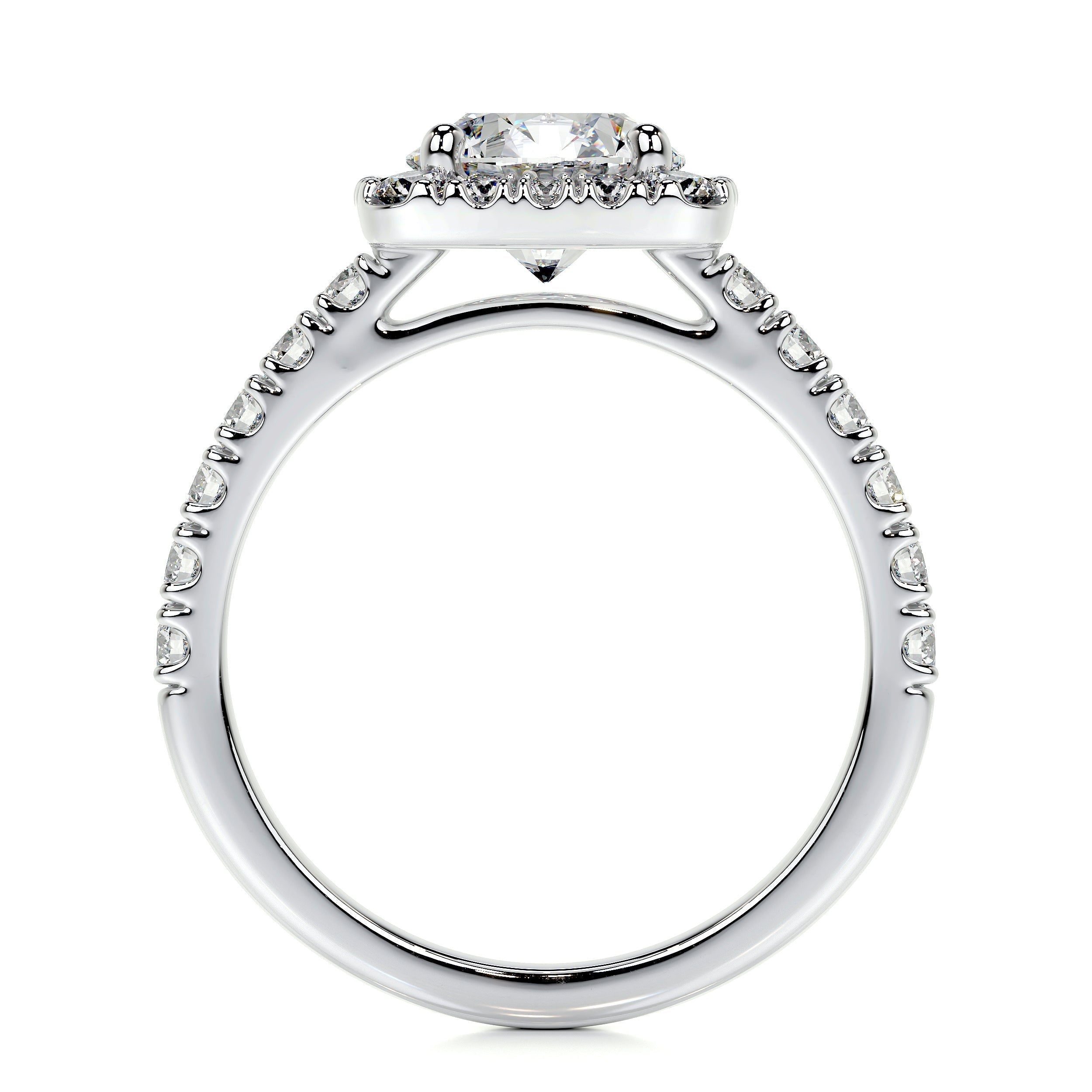 1.50 CT Round Halo CVD D/VS1 Diamond Engagement Ring 8