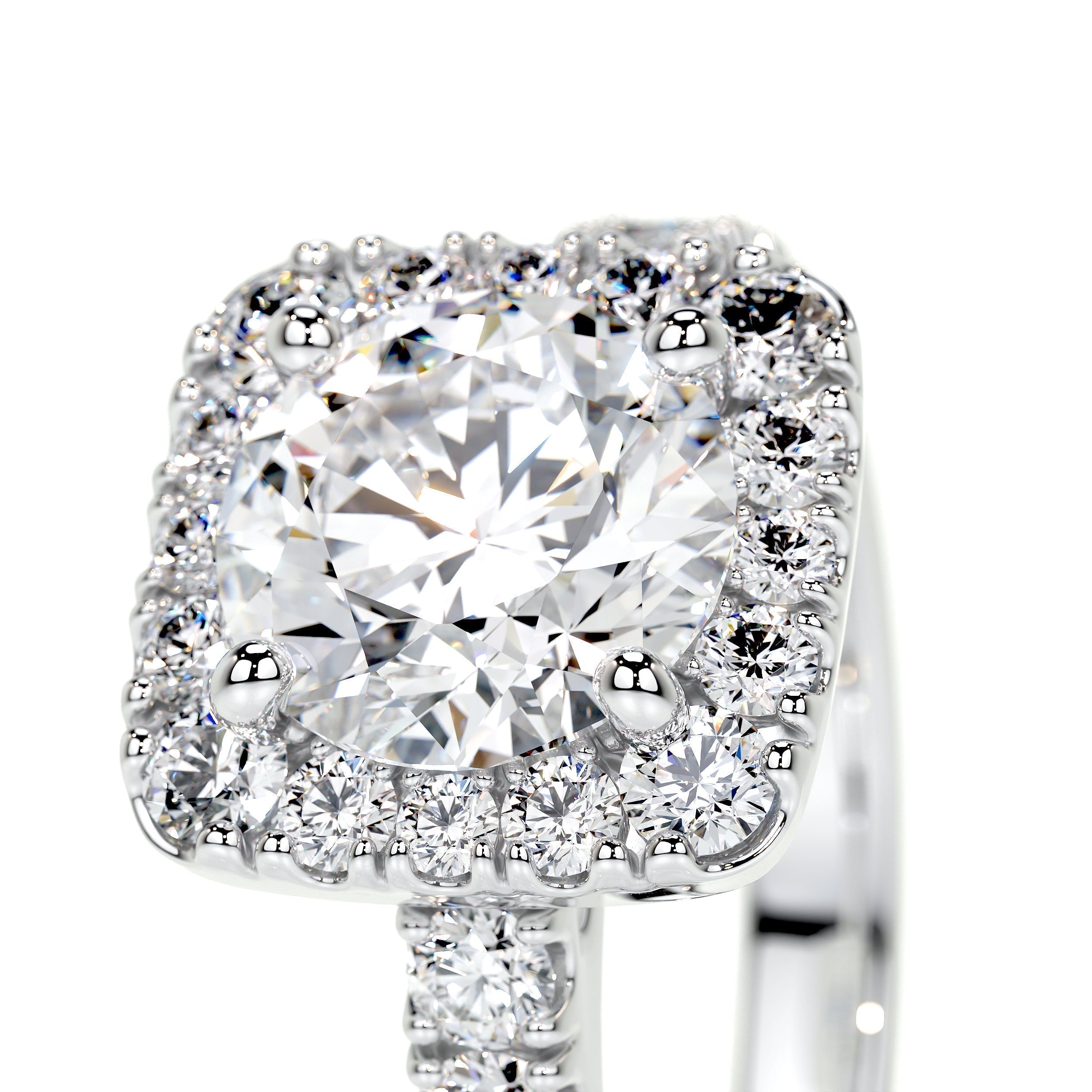 1.50 CT Round Halo CVD D/VS1 Diamond Engagement Ring 5