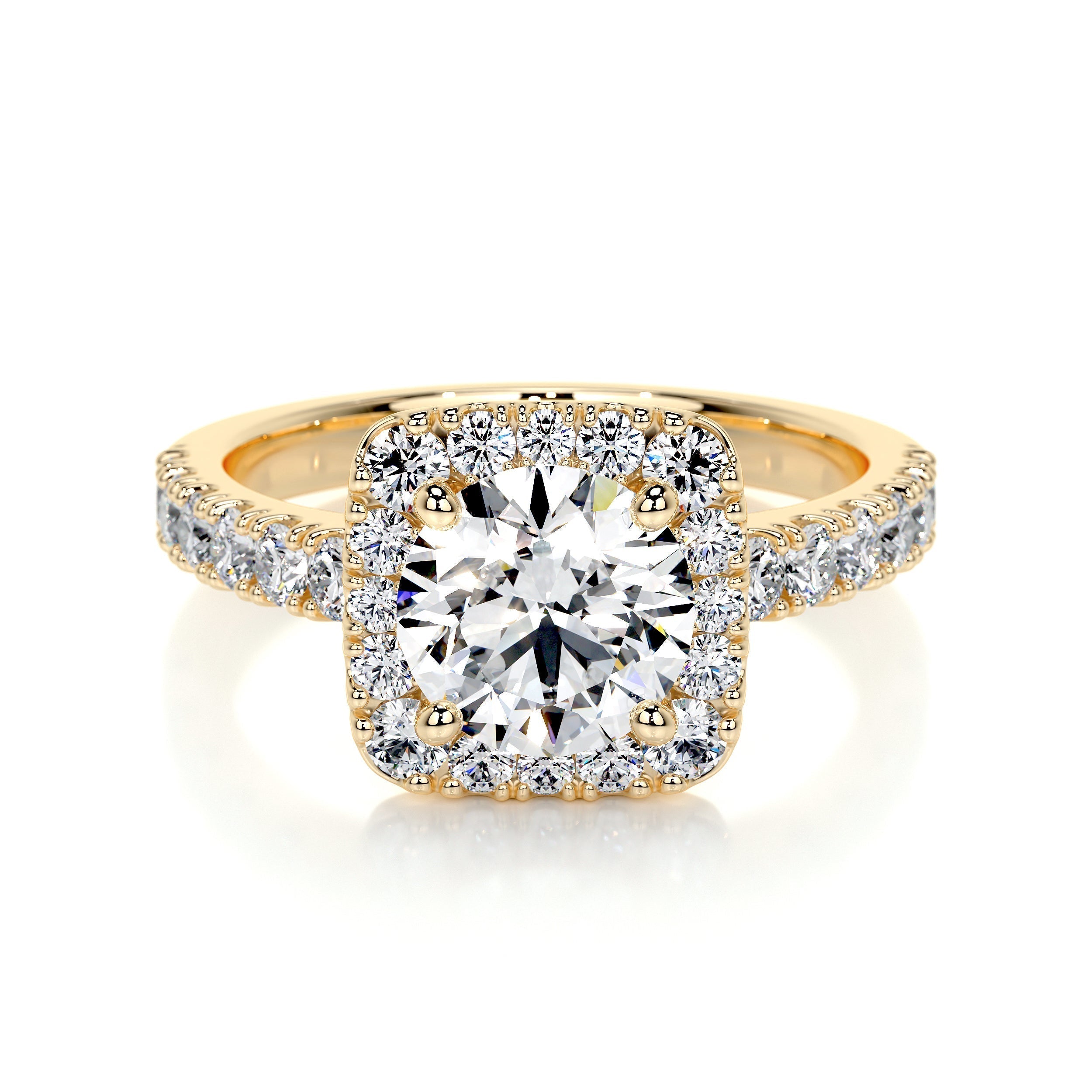 1.50 CT Round Halo CVD D/VS1 Diamond Engagement Ring 7