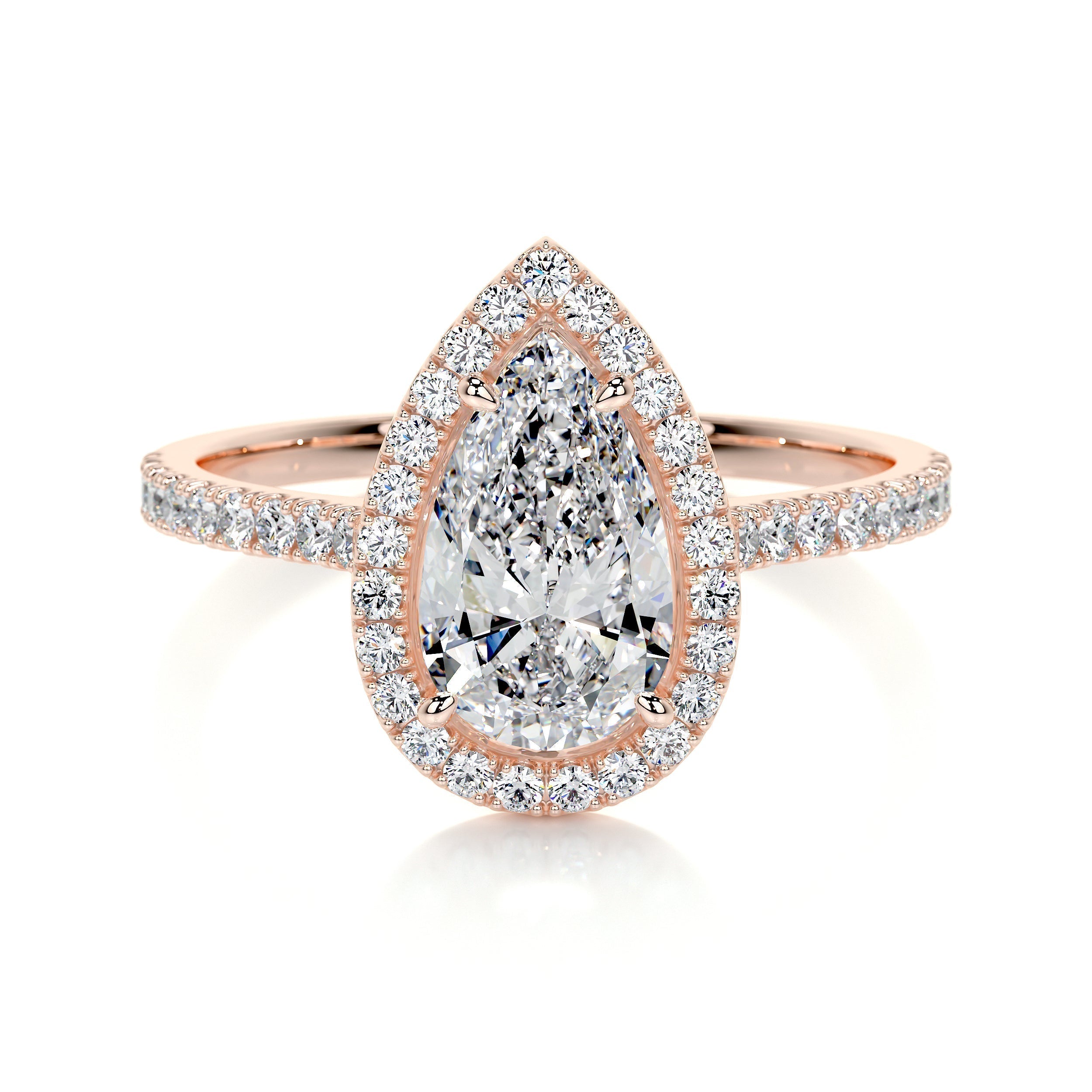 1.50 CT Pear Halo CVD F/VS2 Diamond Engagement Ring 13