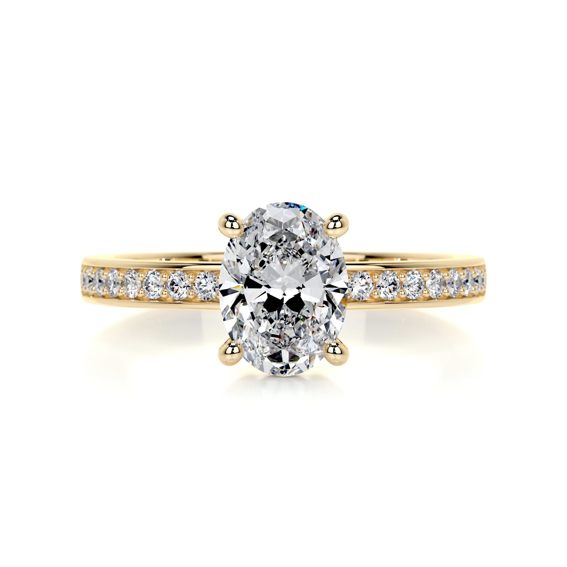 1.0 CT Oval Solitaire CVD F/SI1 Diamond Engagement Ring 7